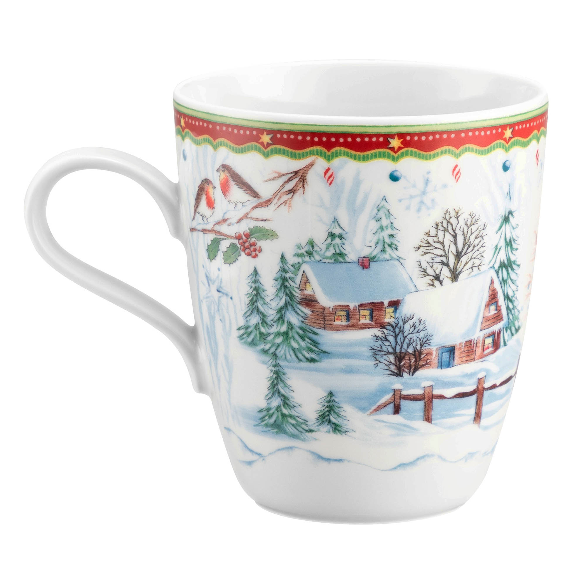 Seltmann Weiden WEIHNACHTSBECHER 65296 Becher mit Henkel 0,4 Liter Weihnachtsauto