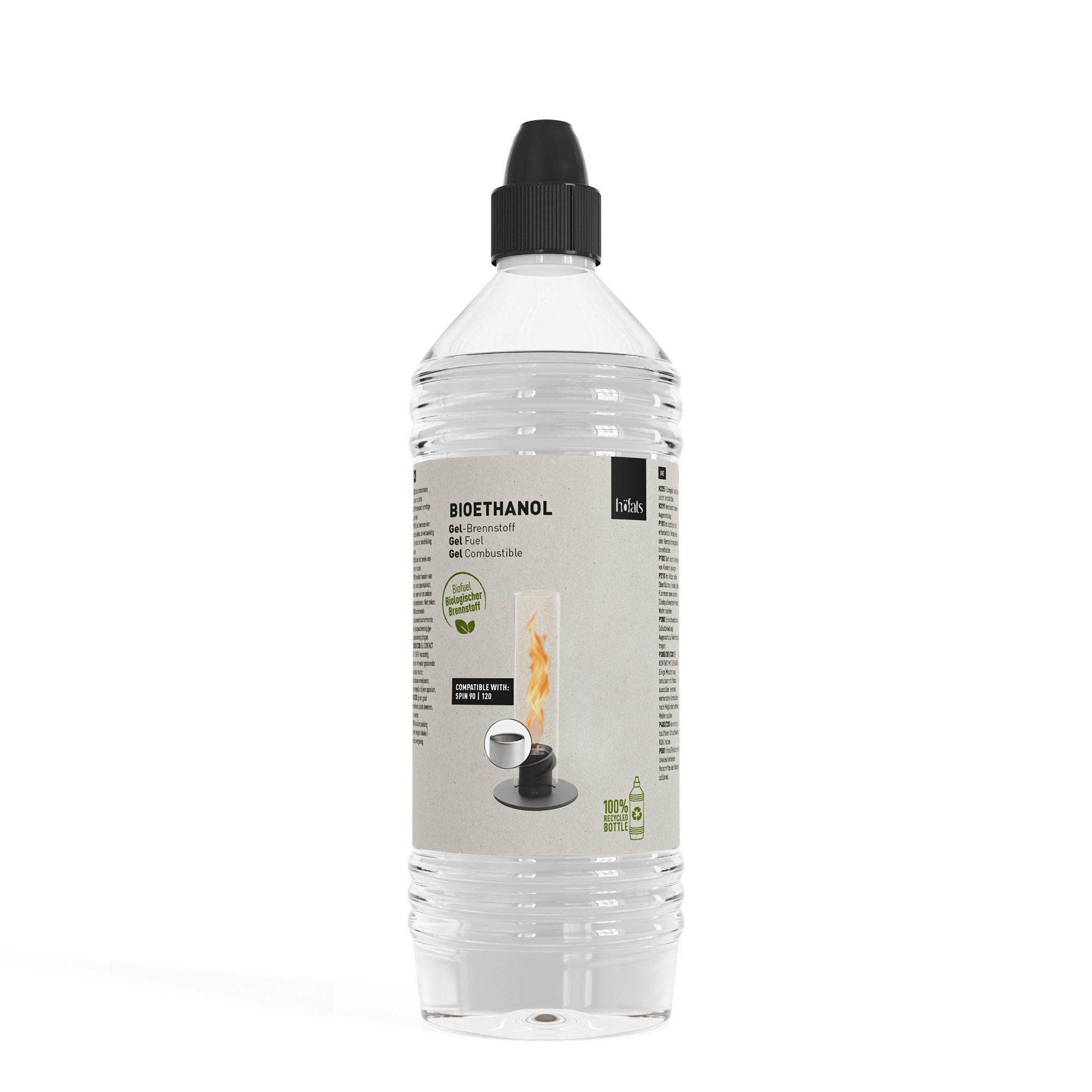 HÖFATS Gel-Brennstoff BIOETHANOL 1 Liter für Tischfeuer SPIN 90 / SPIN 120