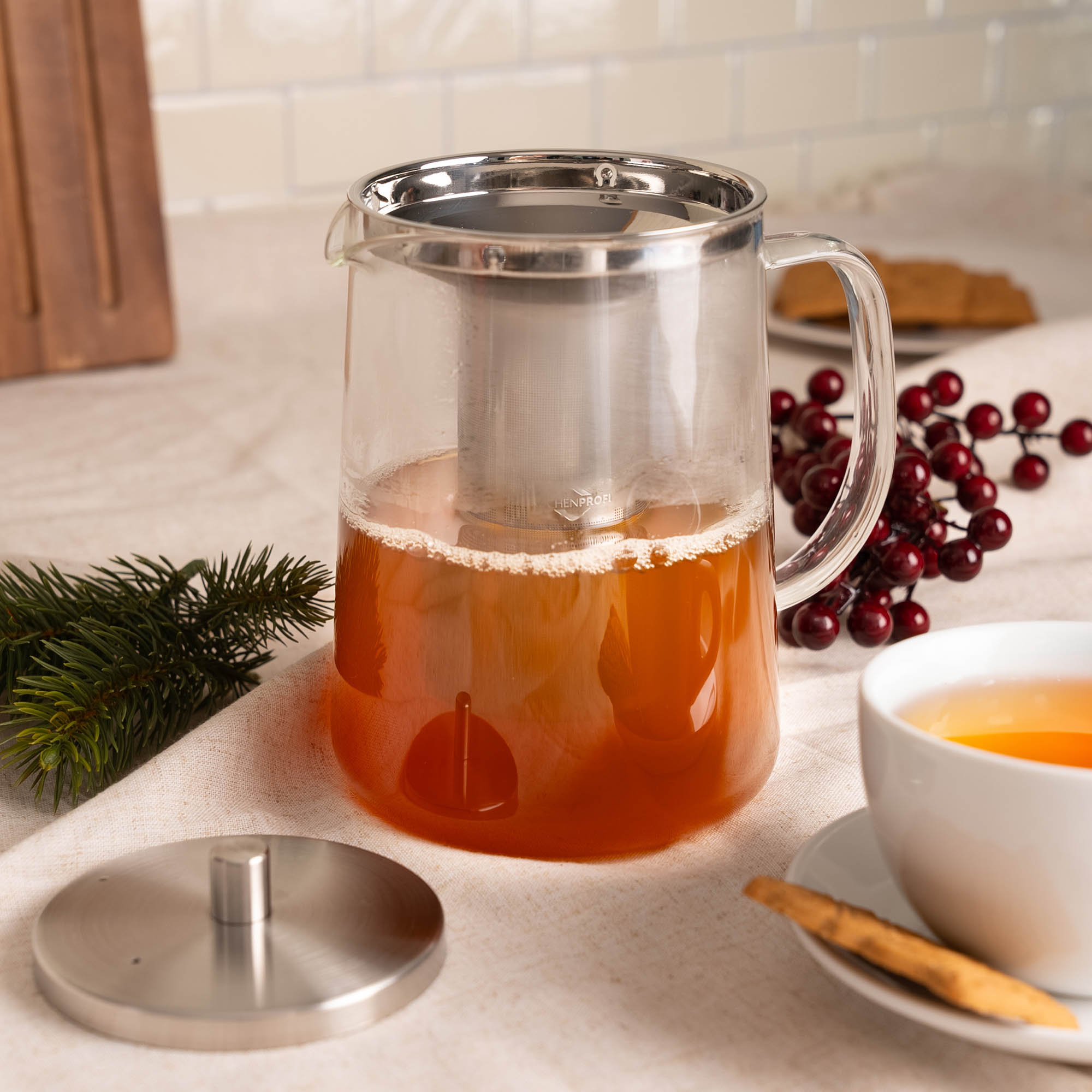 KÜCHENPROFI Teekanne ASSAM 1,0 Liter Borosilikatglas mit Siebeinsatz und Deckel