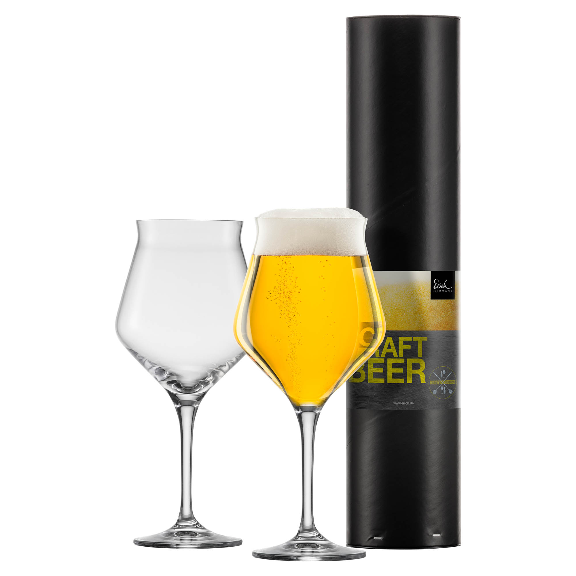 EISCH Bierglas Bierkelch CRAFT BEER Set mit 2 Stück in Geschenkröhre je 435 ml