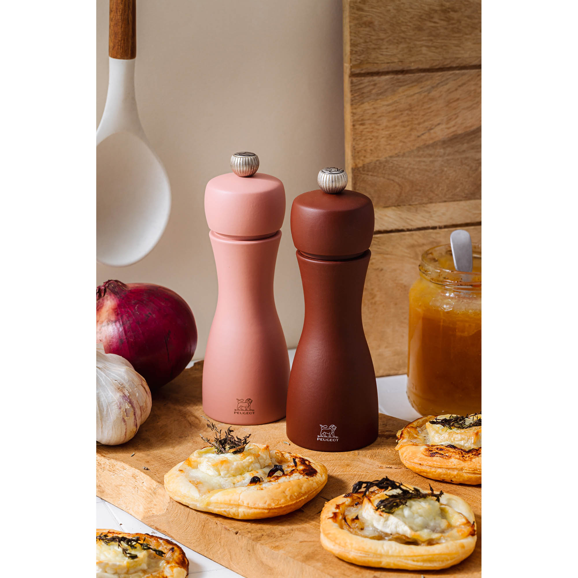 PEUGEOT Pfeffermühle Salzmühle TAHITI ZIRLION Duo Set 15 cm ELEMENTS - ERDE
