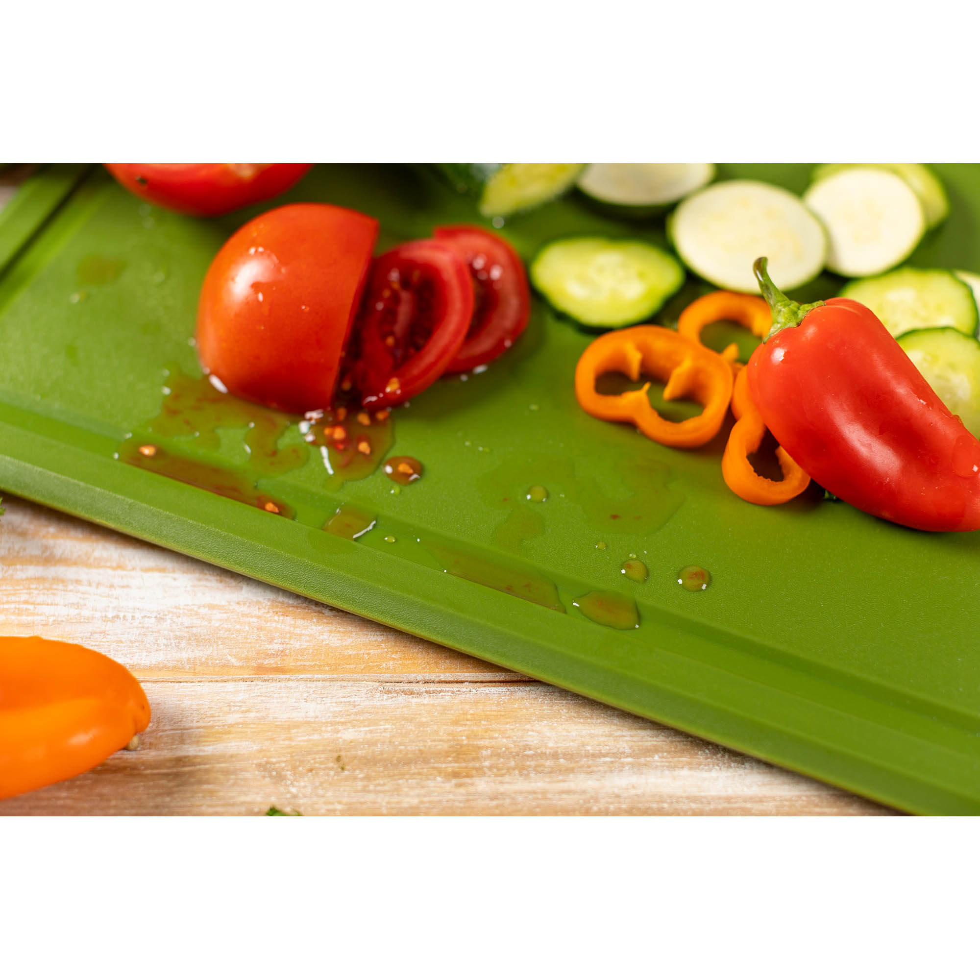 KUHN RIKON chopping board COLORI+ 35 x 25 cm plastic green