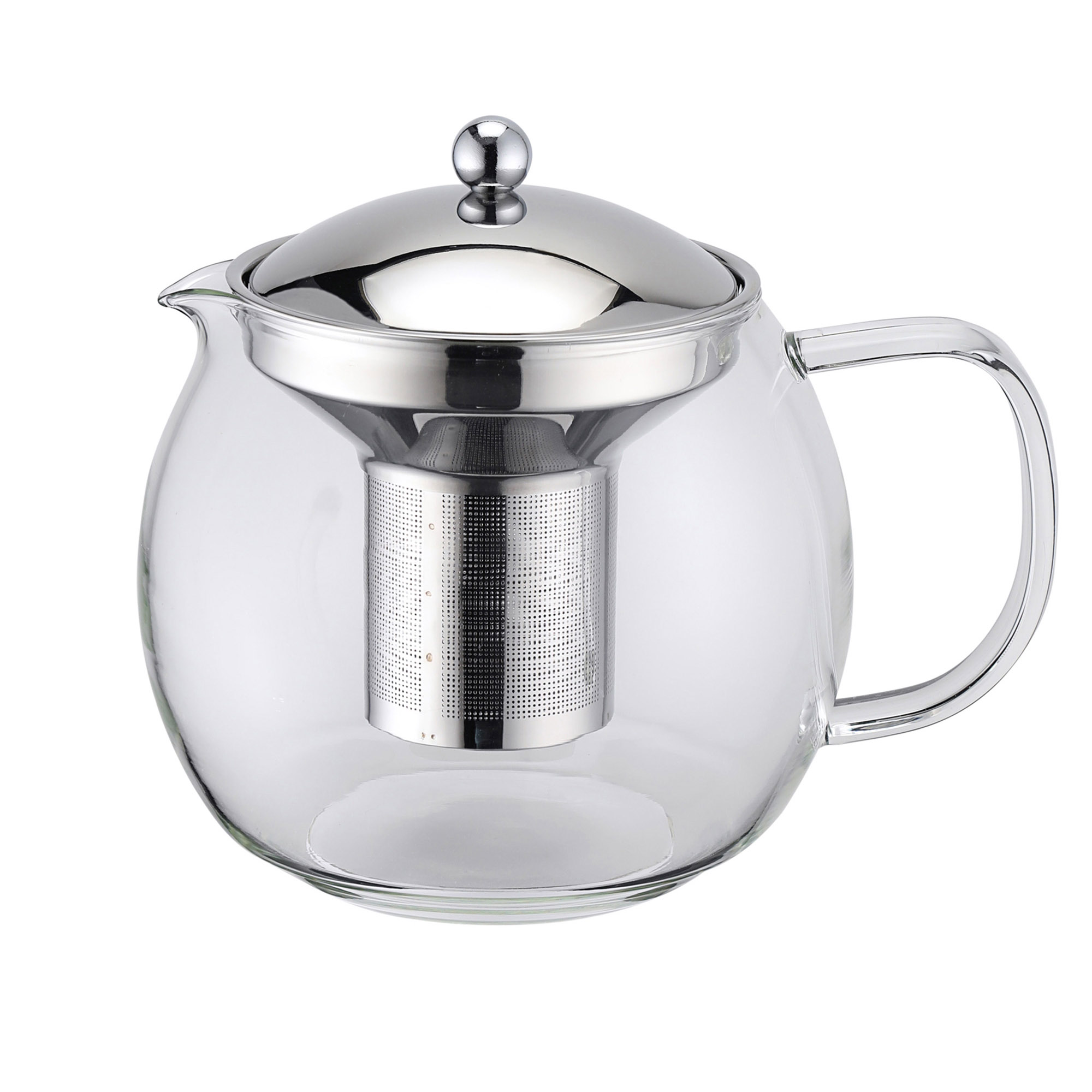WEIS Teekanne 1,5 Liter aus Borosilikatglas mit Edelstahl-Filter