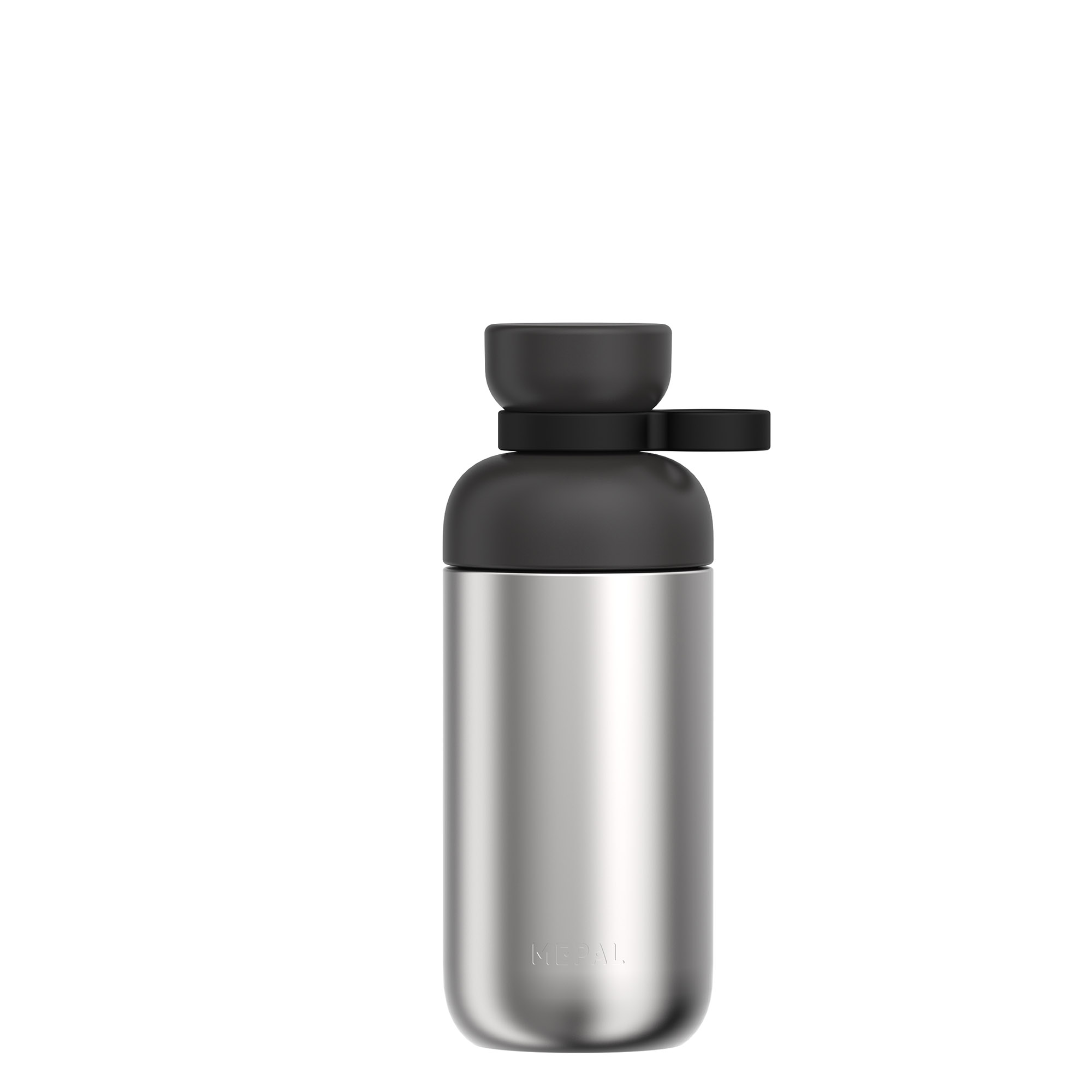 MEPAL Edelstahl-Flasche VITA 0,5 Liter auch kohlensäurehaltige Getränke nordic black