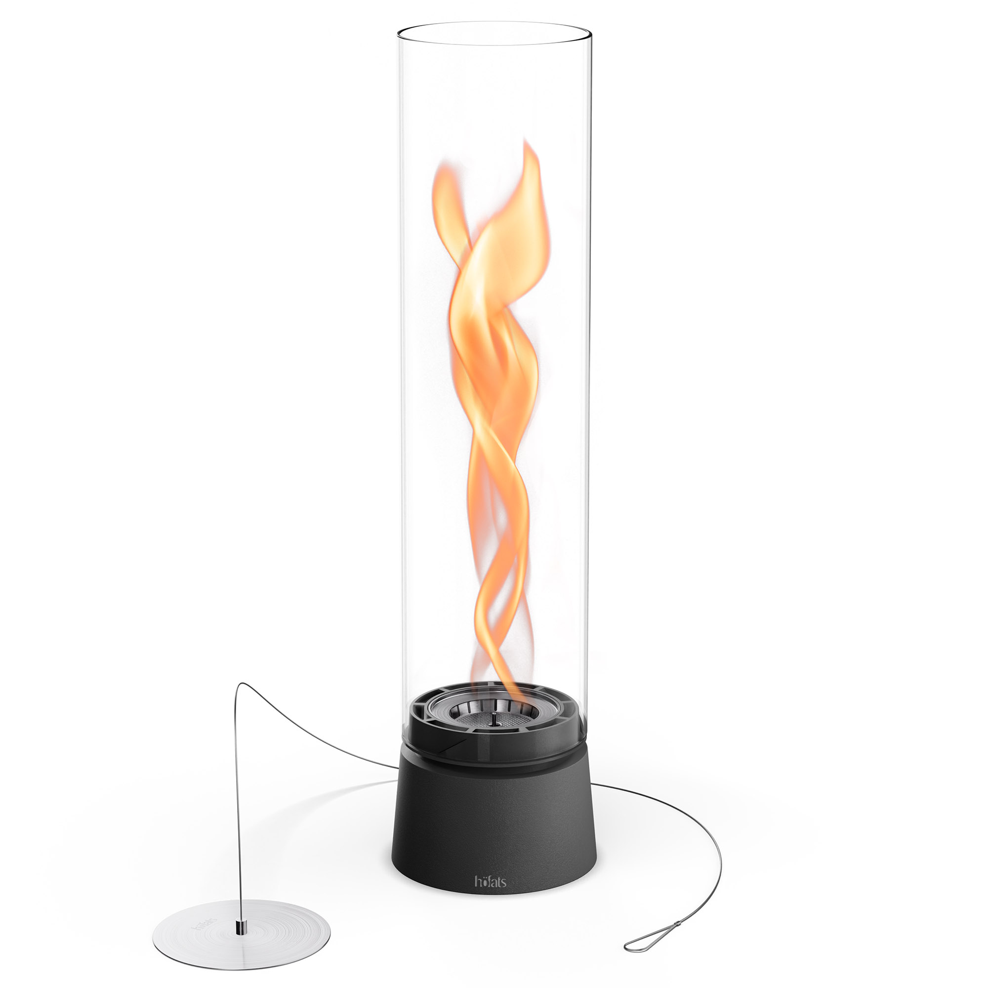 HÖFATS Tischfeuer SPIN air 1200 mit Bio-Burner mattschwarz