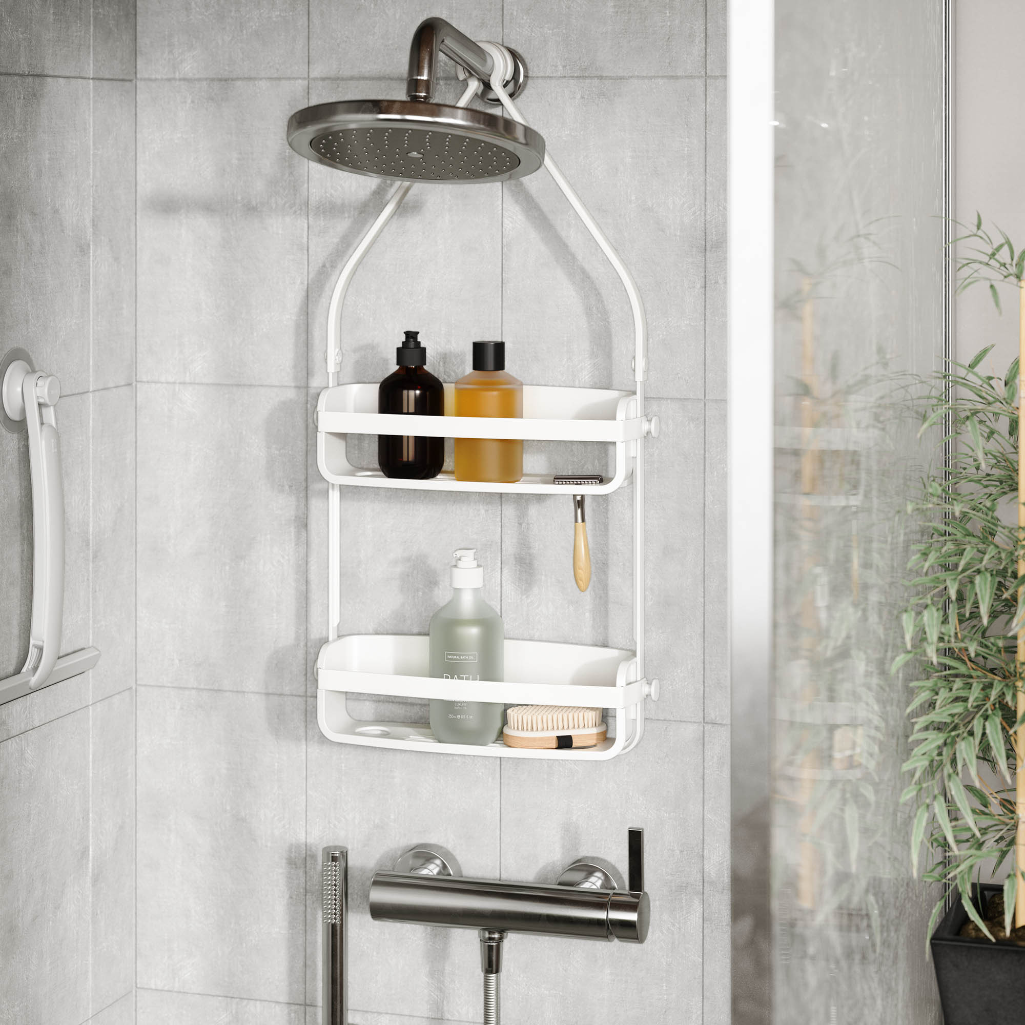 UMBRA shower tray shower caddy FLEX white