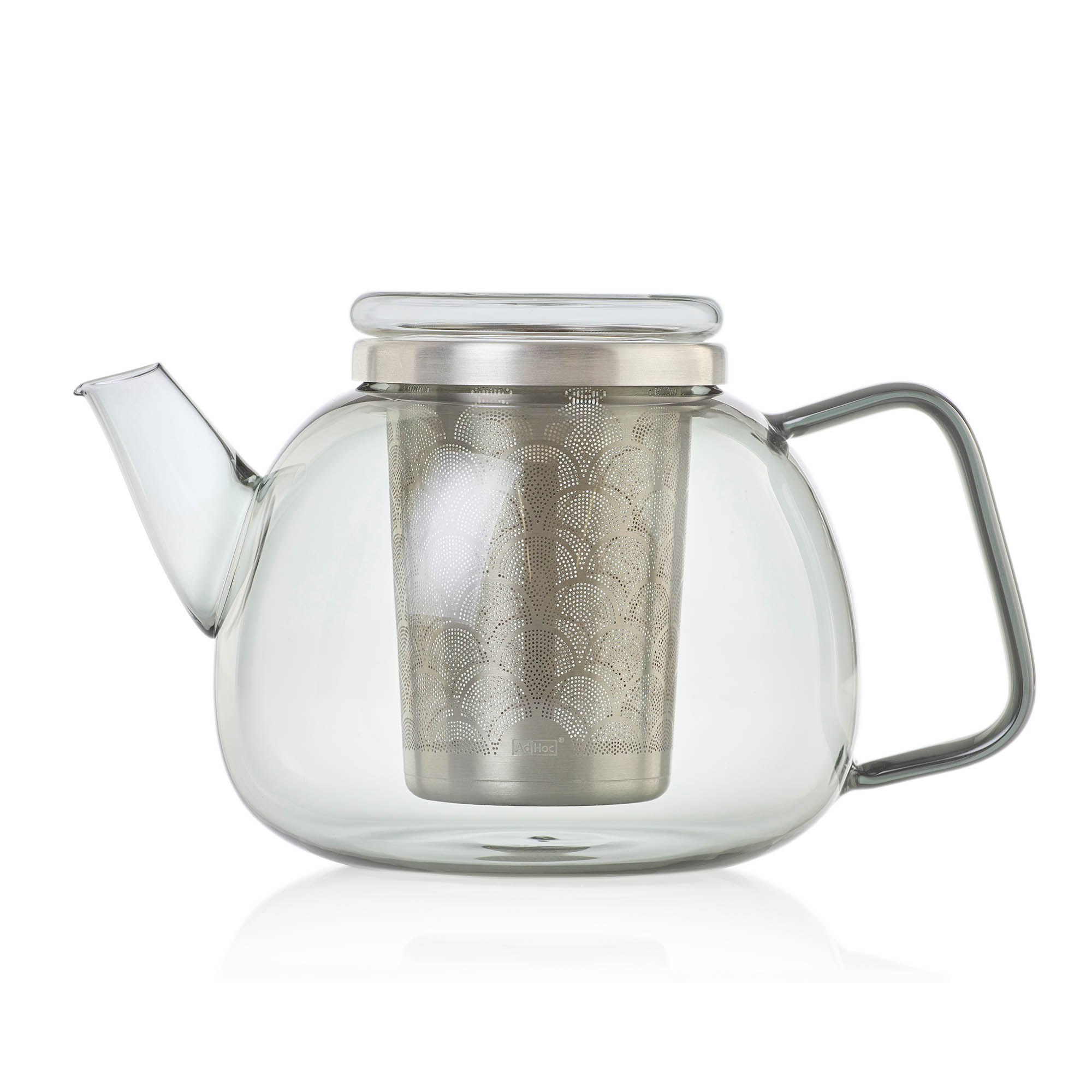 AdHoc gift set YUNA teapot made of borosilicate glass 1.2 litres + TUTO teapot warmer