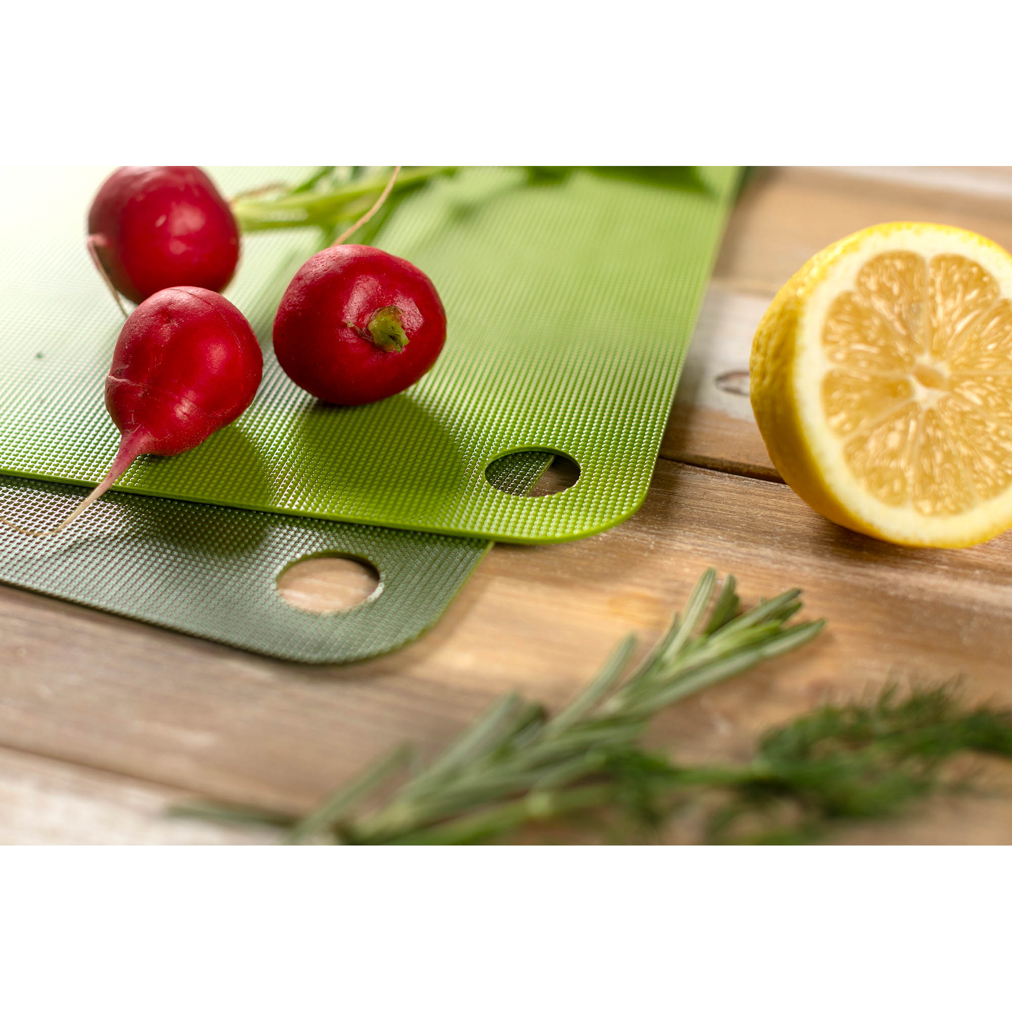 KUHN RIKON set of 2 flexible cutting boards 37 x 25 cm cutting mats green