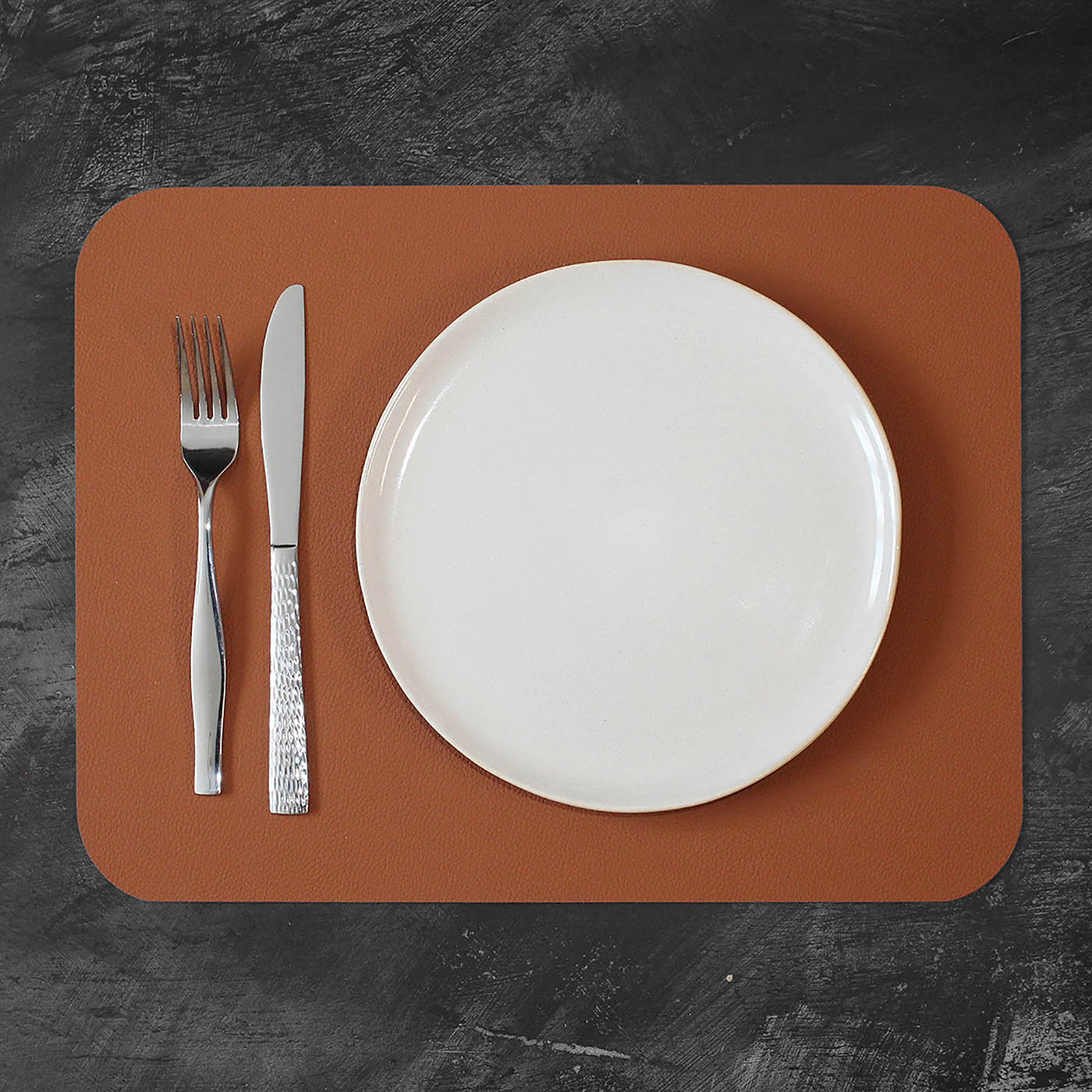 FREEFORM 2er-Set Tischsets FLEXIMAT 46 x 33 cm zweifarbig cognac / schwarz