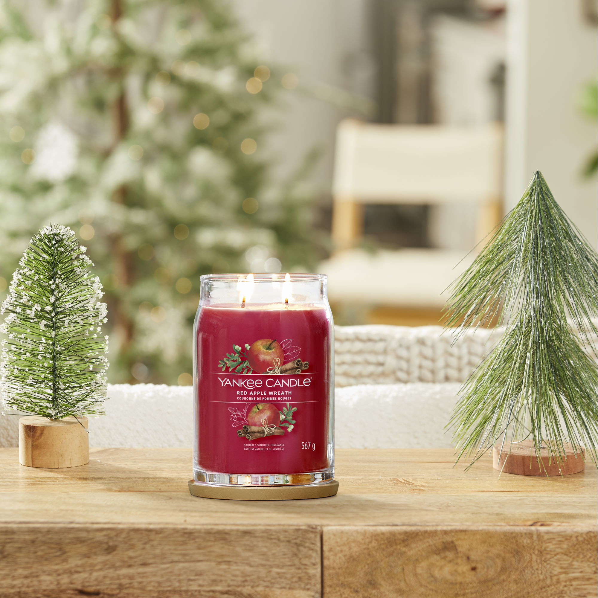 YANKEE CANDLE Large Signature Candle RED APPLE WREATH 567 g scented candle