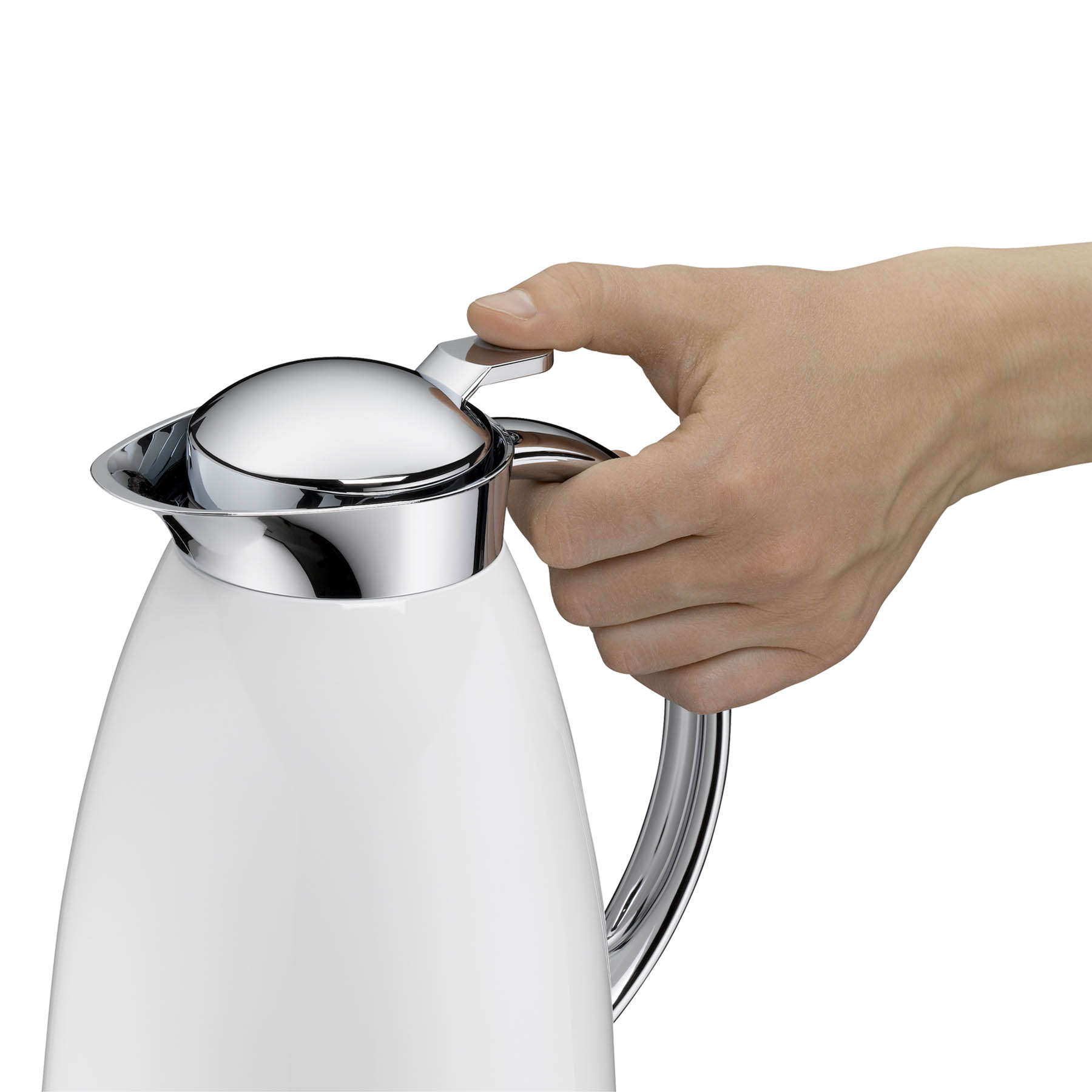 ALFI GUSTO 1.0-litre vacuum flask, polished coconut white stainless steel