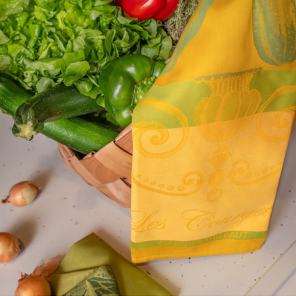 GARNIER-THIEBAUT Tea towel LES COURGETTES 56 x 77 cm 100% cotton