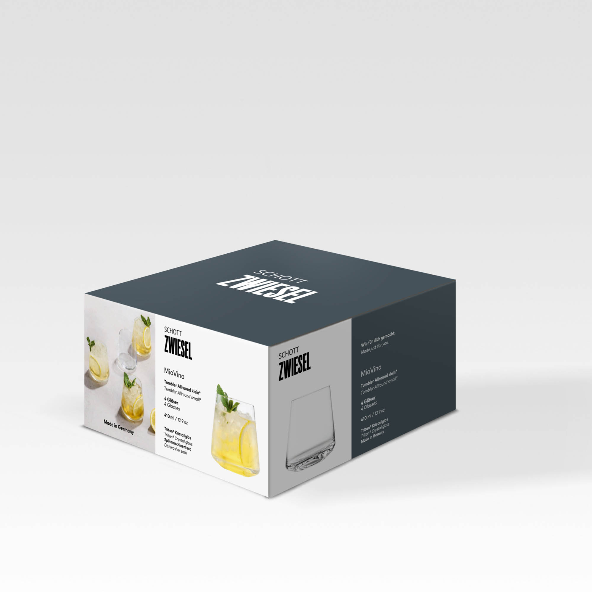 SCHOTT ZWIESEL Serie MIOVINO Allroundbecher Wasserglas 4 Stück Inhalt 410 ml