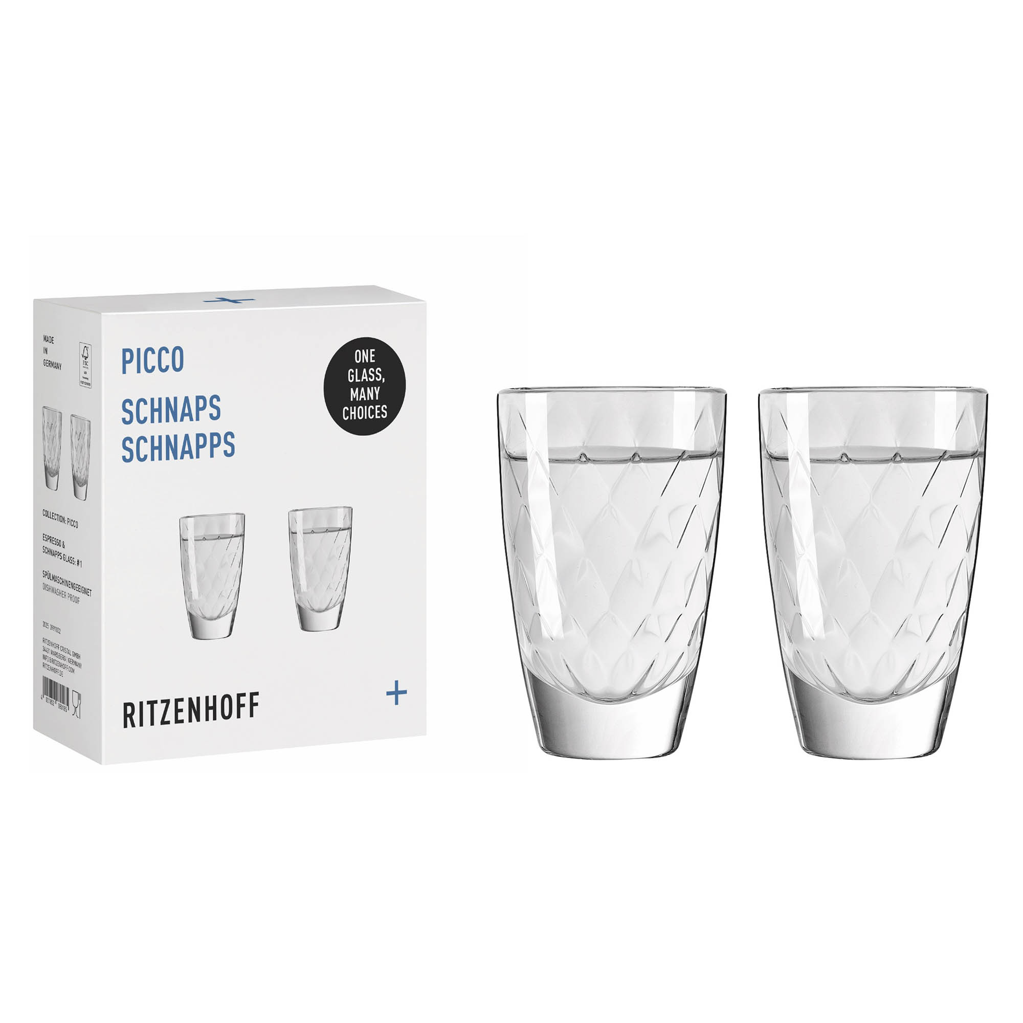 RITZENHOFF espresso glass / shot glass PICCO Set of 2, 53 ml each