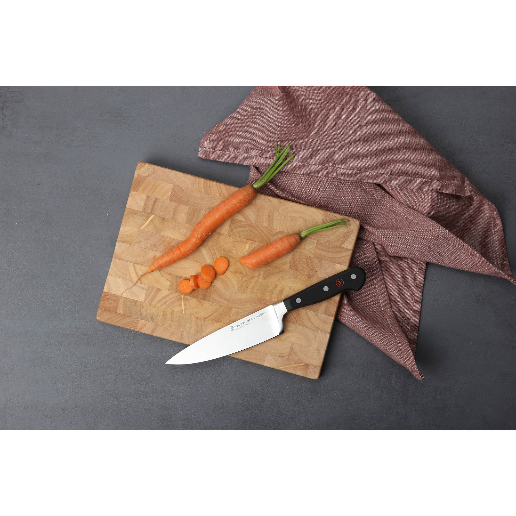 CONTINENTA chopping board / breakfast board 26 x 18 x 1.5 cm rubberwood end grain