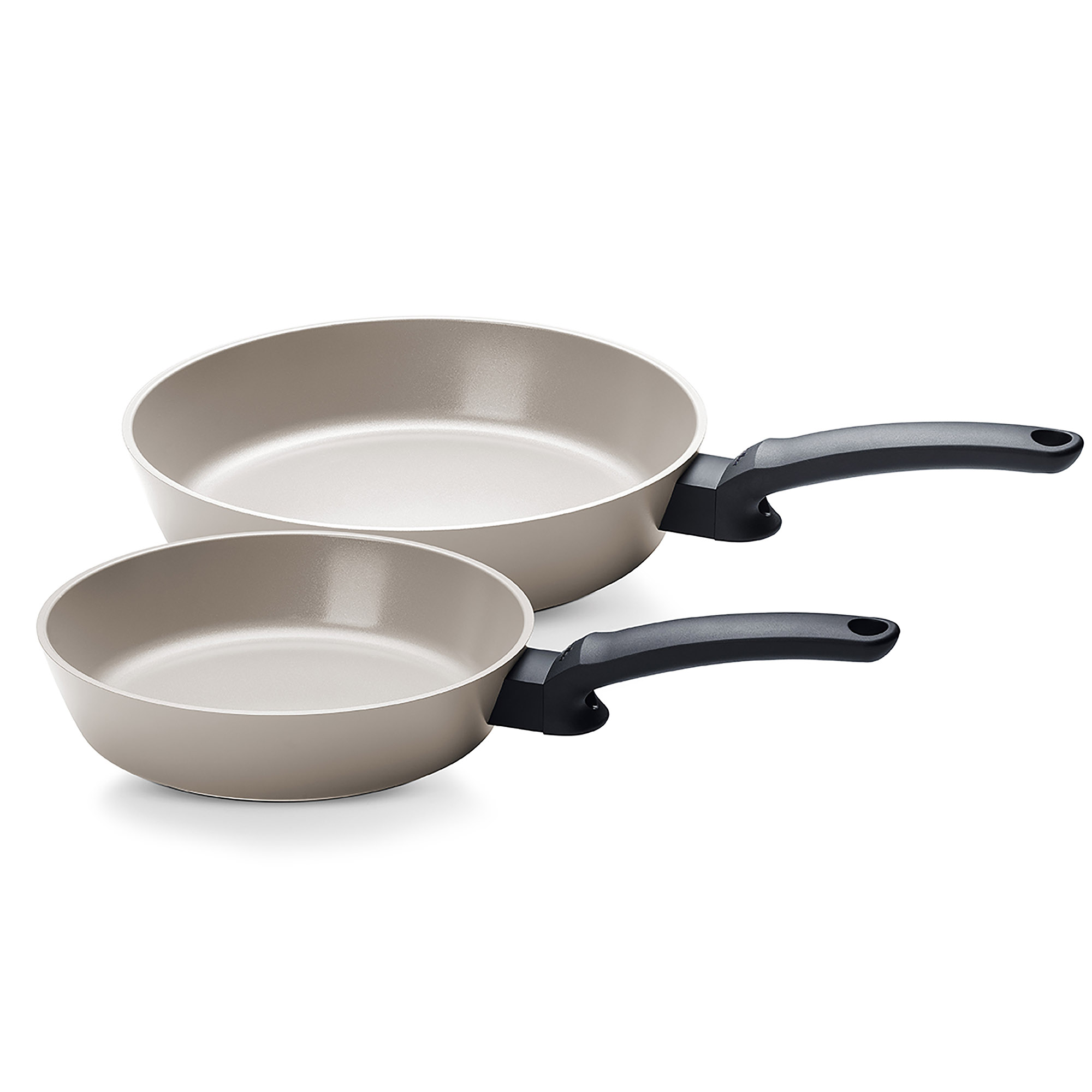FISSLER Bratpfannen-Set CERATAL EVO COMFORT grau 24 cm + 28 cm INDUKTION