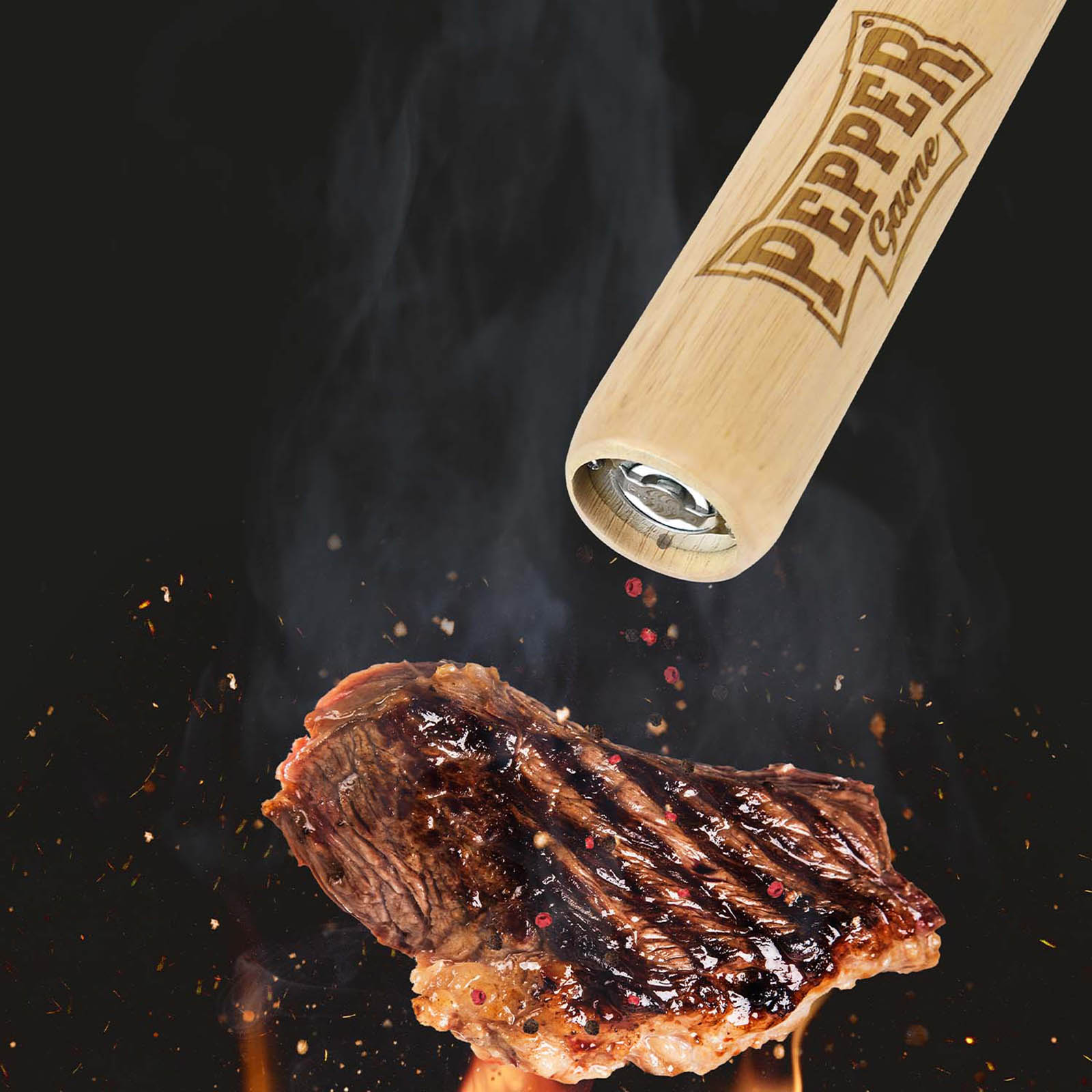 PROFINO Pfeffermühle PEPPER GAME 71 cm Baseballschläger-Design