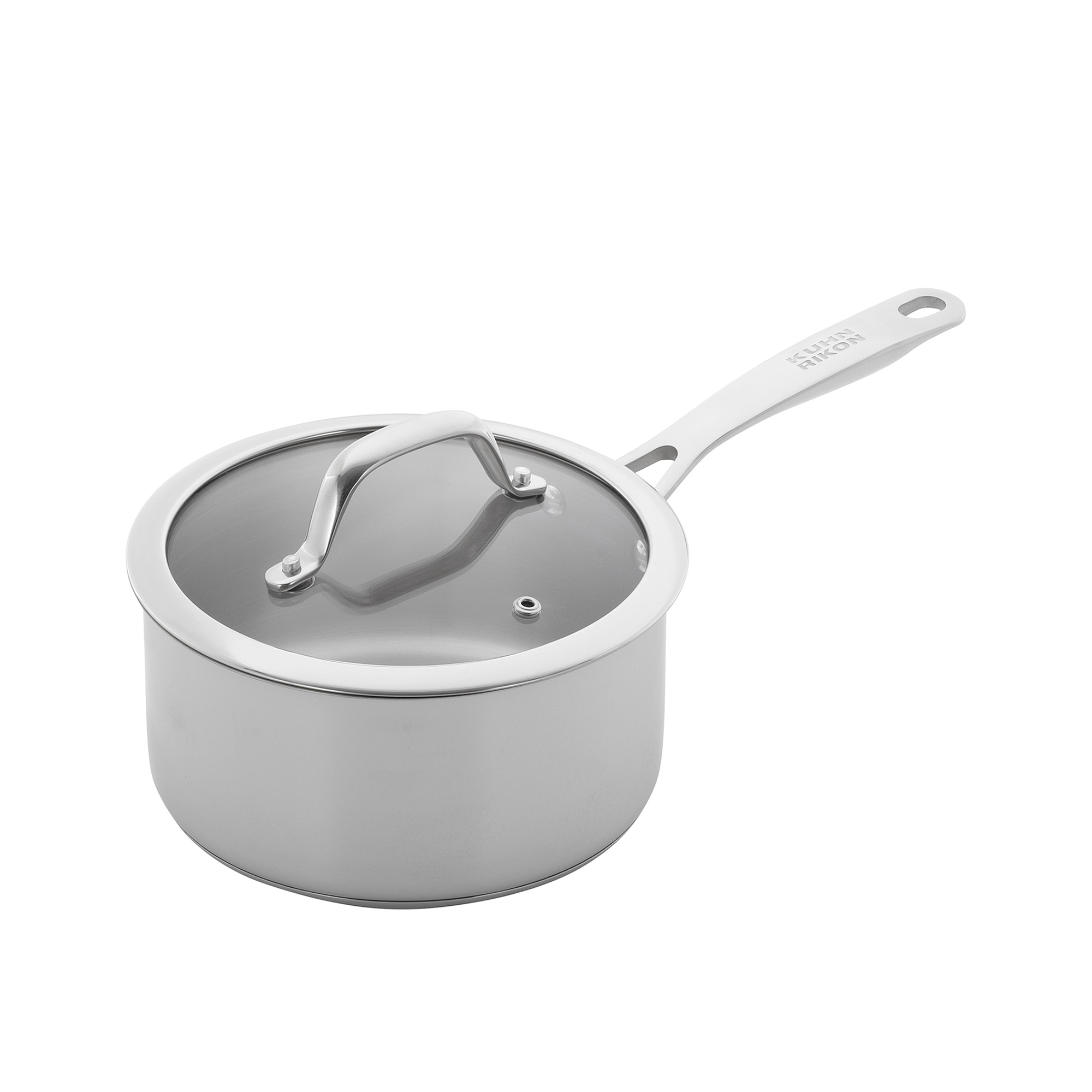 KUHN RIKON Stielkasserolle ALLROUND mit Glasdeckel 14 cm 1 Liter INDUKTION