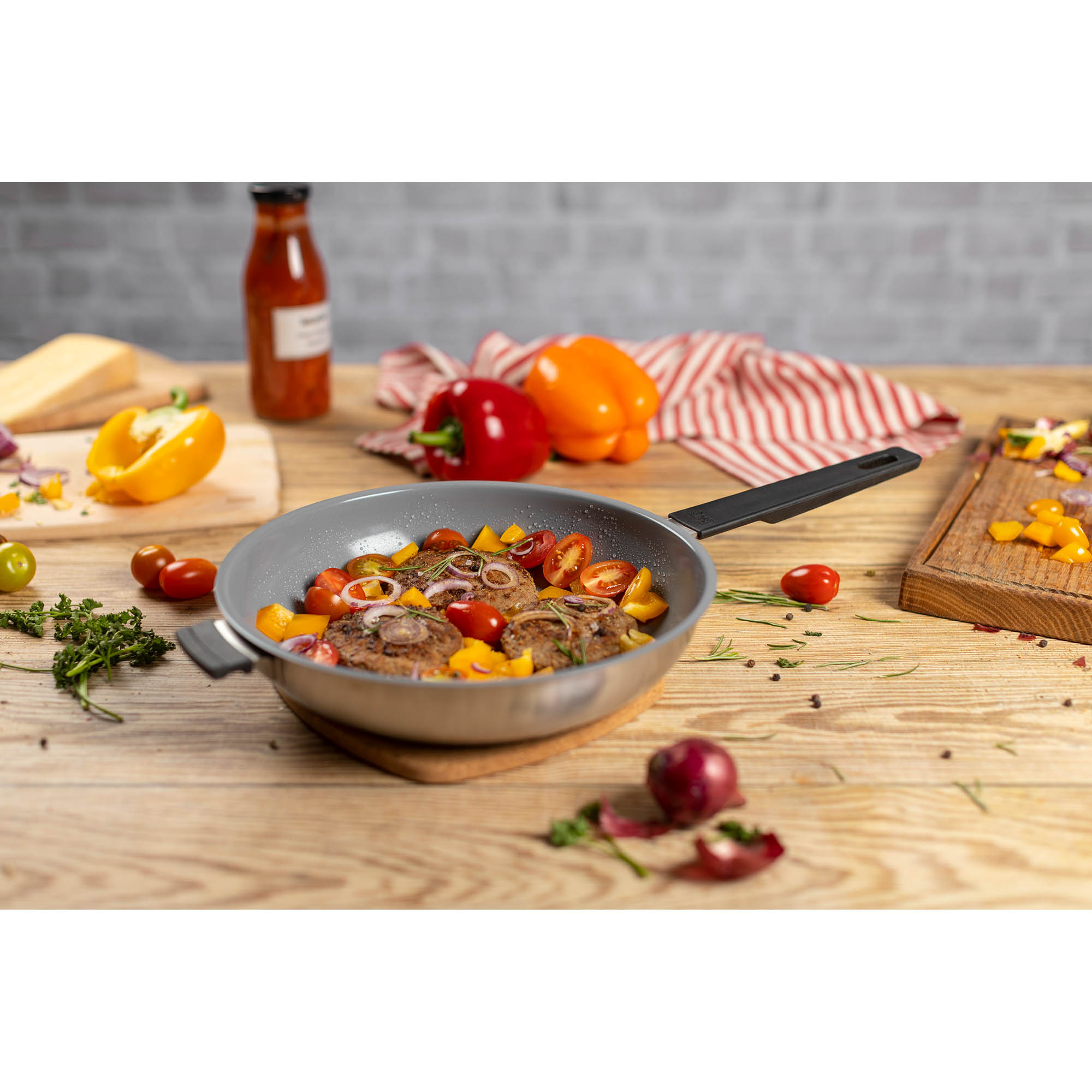 KUHN RIKON Bratpfanne SMART & COMPACT Edelstahl Antihaft PFAS-frei 24 cm