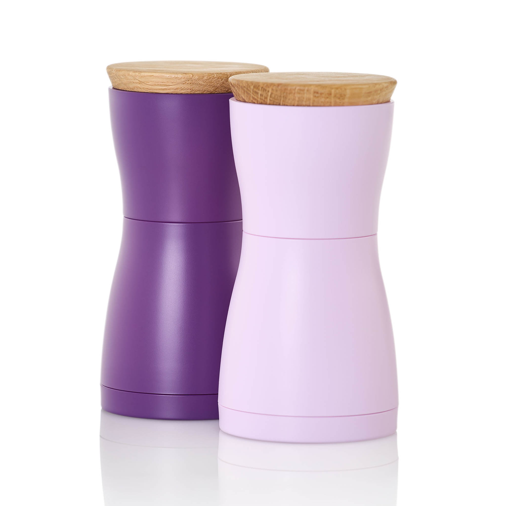 AdHoc mill set TWIN pepper mill salt mill dark purple / light purple 13.3 cm