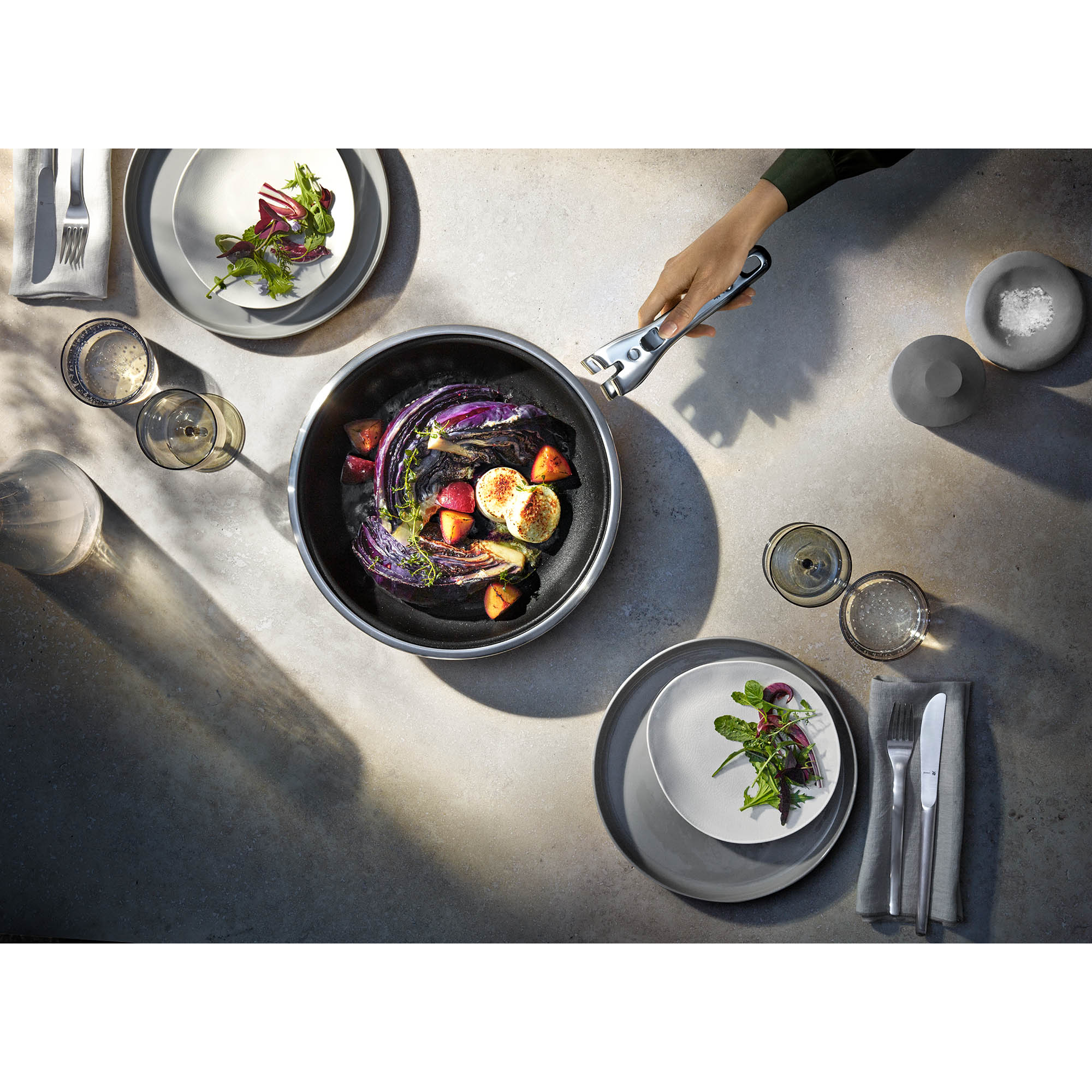 WMF CLICK & SERVE frying pan stainless steel non-stick coated 28 cm INDUCTION
