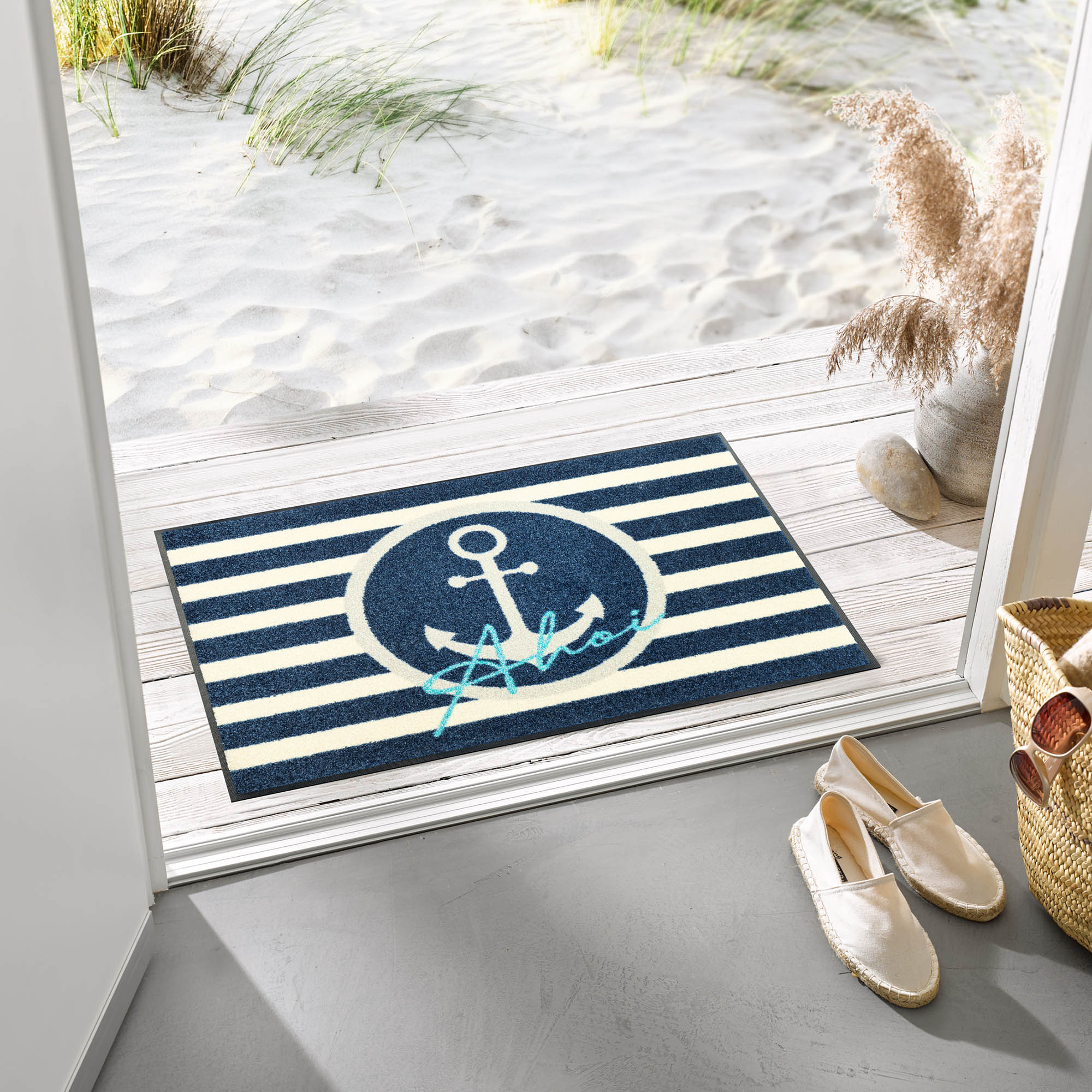 WASH + DRY Fußmatte 50 x 75 cm Motiv ANCHOR PORT