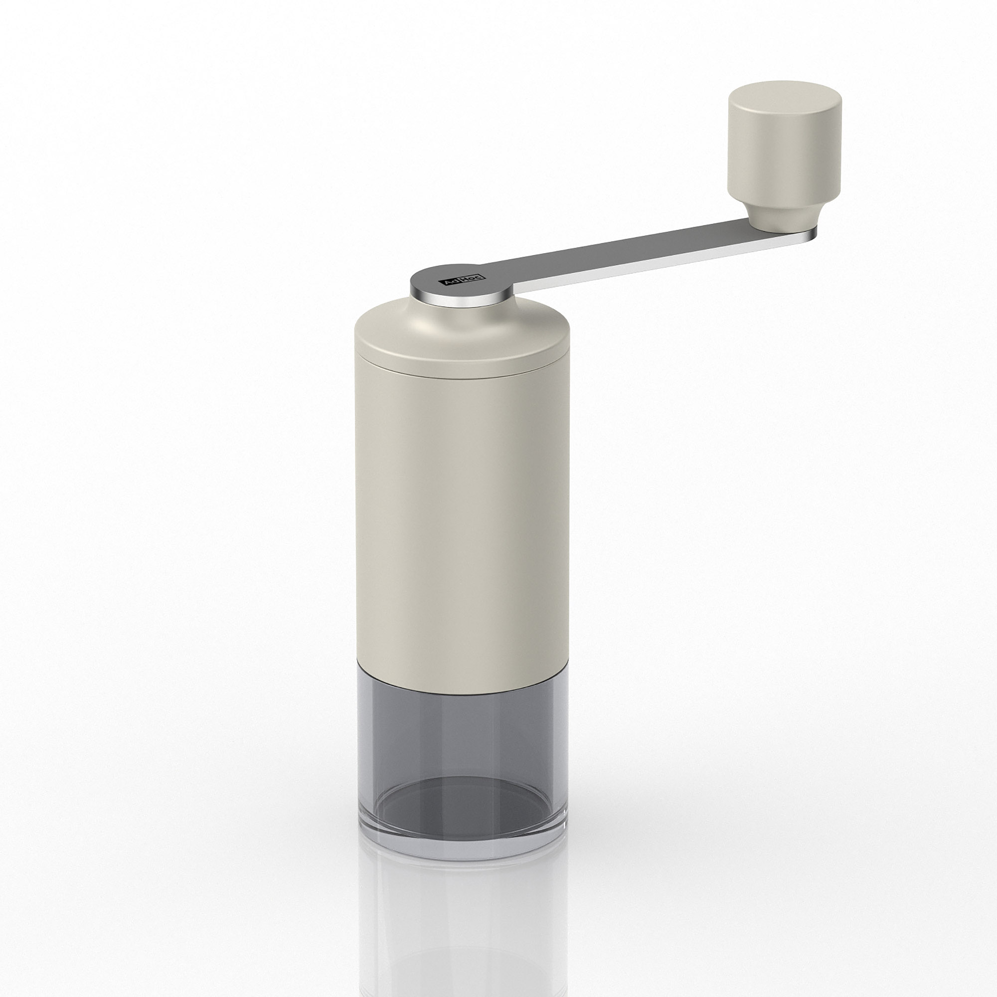 AdHoc Kaffeemühle MORO Kurbelmühle Edelstahl Light Grey