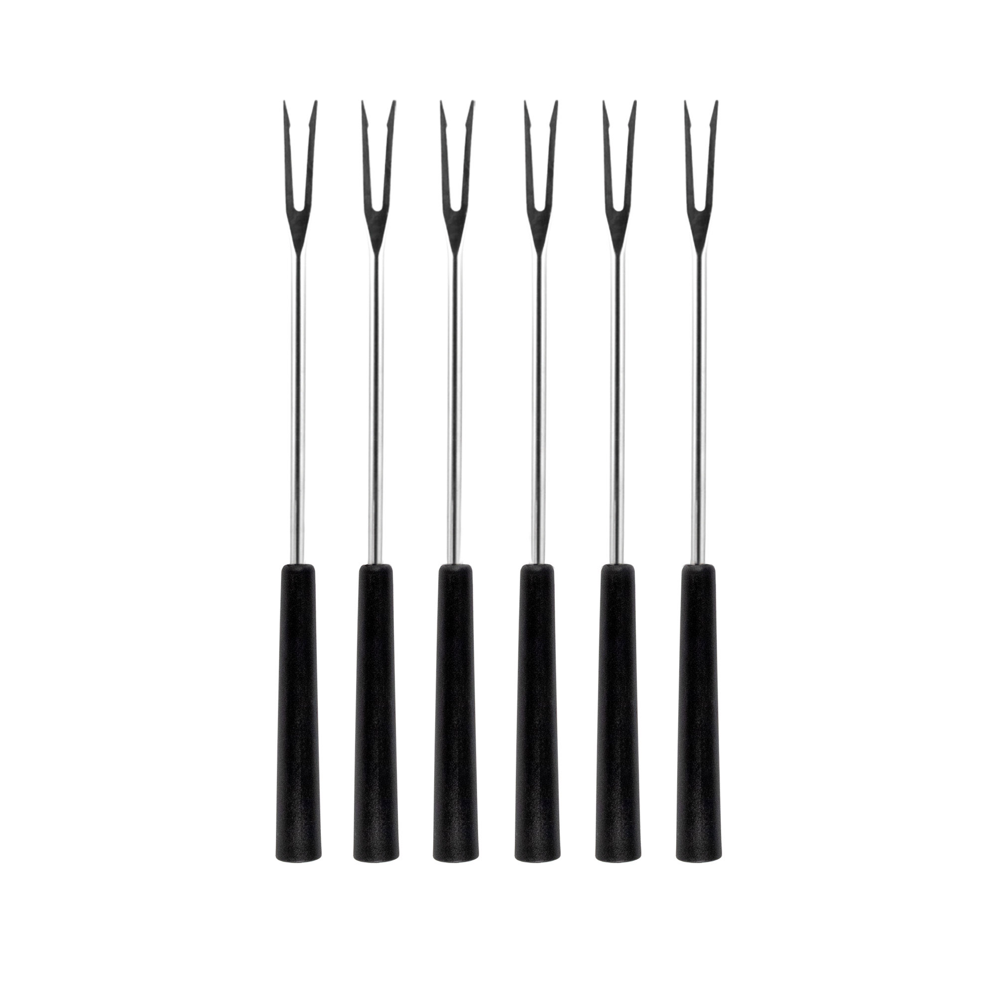 ZYLISS Set mit 6 Fleischfondue-Gabeln mit schwarzem Kunststoffgriff, nummeriert