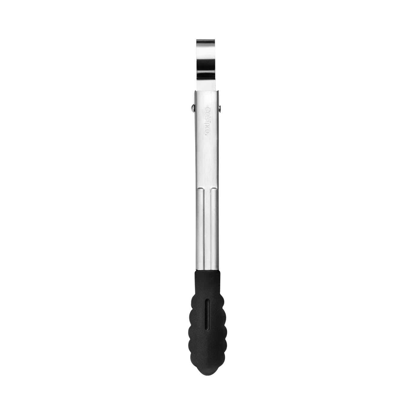 CUISIPRO Küchenzange Servierzange Edelstahl Antihaft-Enden aus Nylon schwarz 24 cm