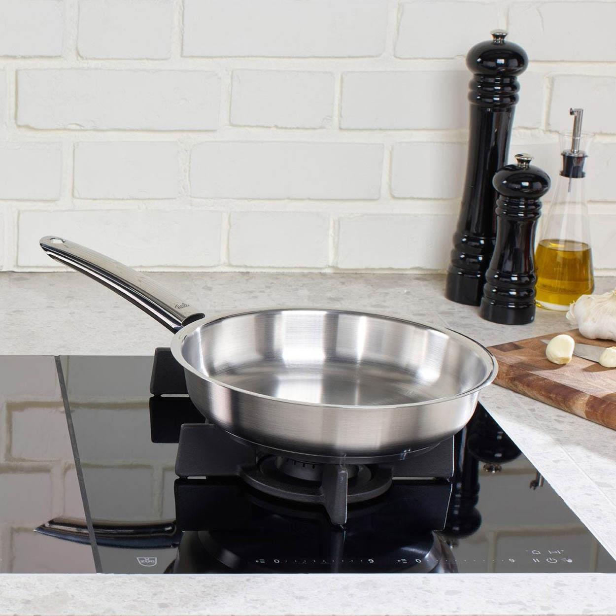 FISSLER PURE COLLECTION Series Stainless Steel Frying Pan, 28 cm
