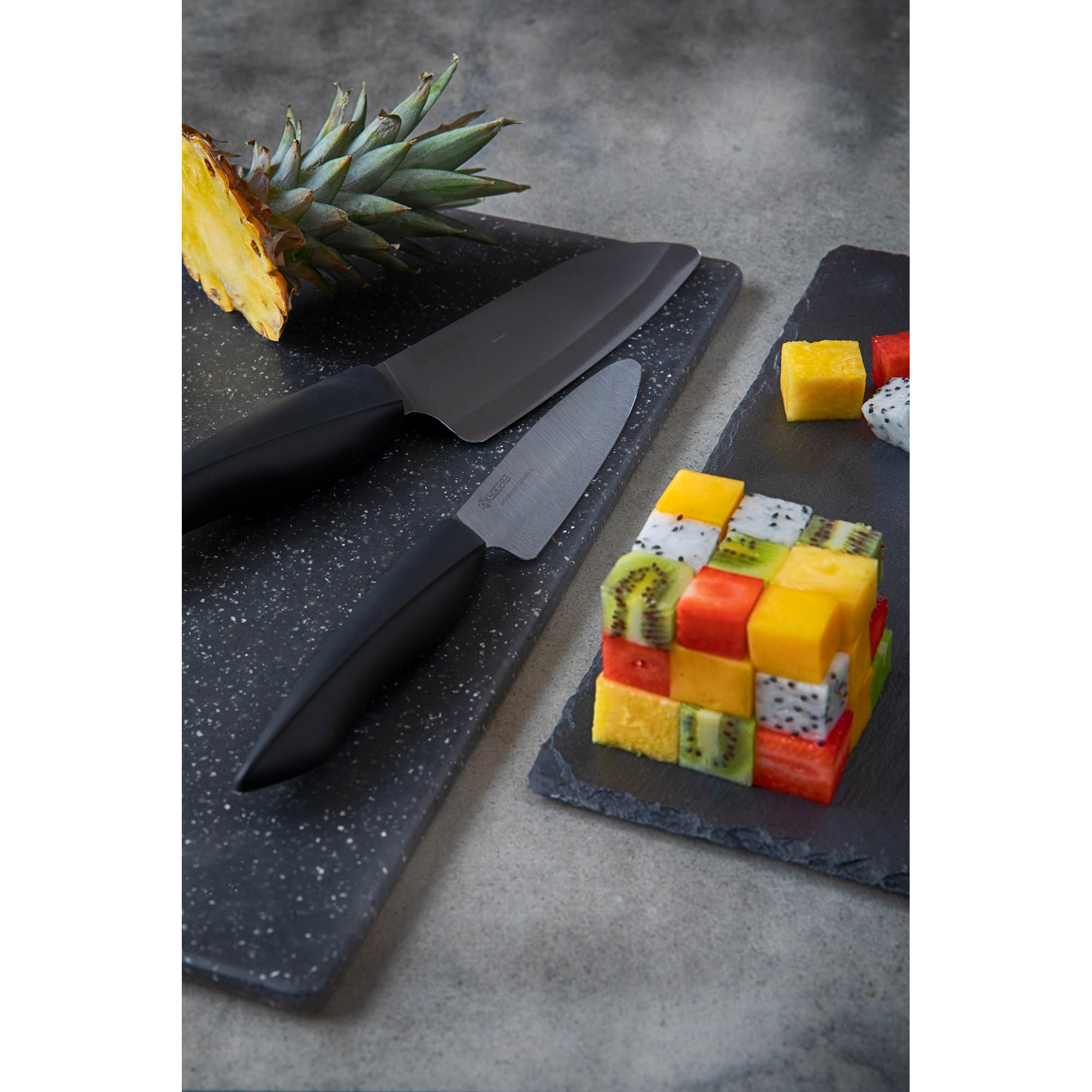 KYOCERA Geschenk-Set mit 2 SHIN BLACK Keramik-Messern