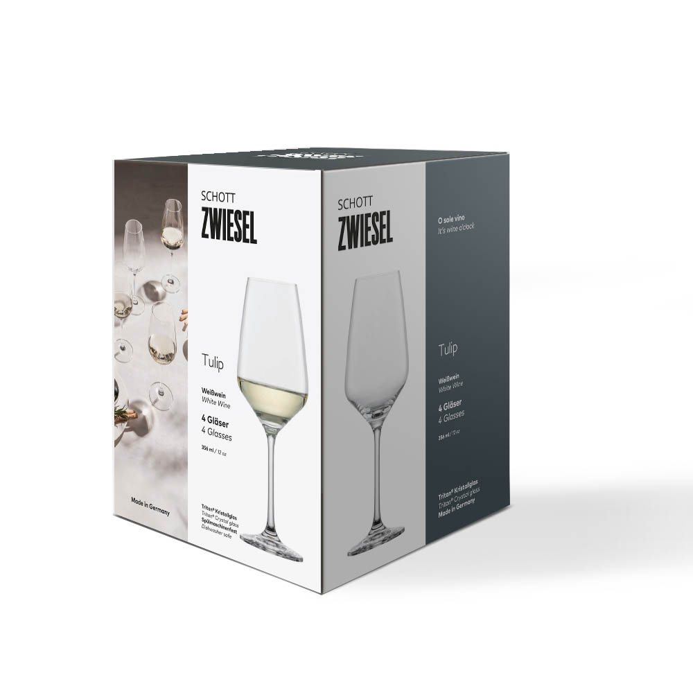 SCHOTT ZWIESEL Serie TULIP Weißweinglas 4 Stück Inhalt 356 ml Weißwein TASTE