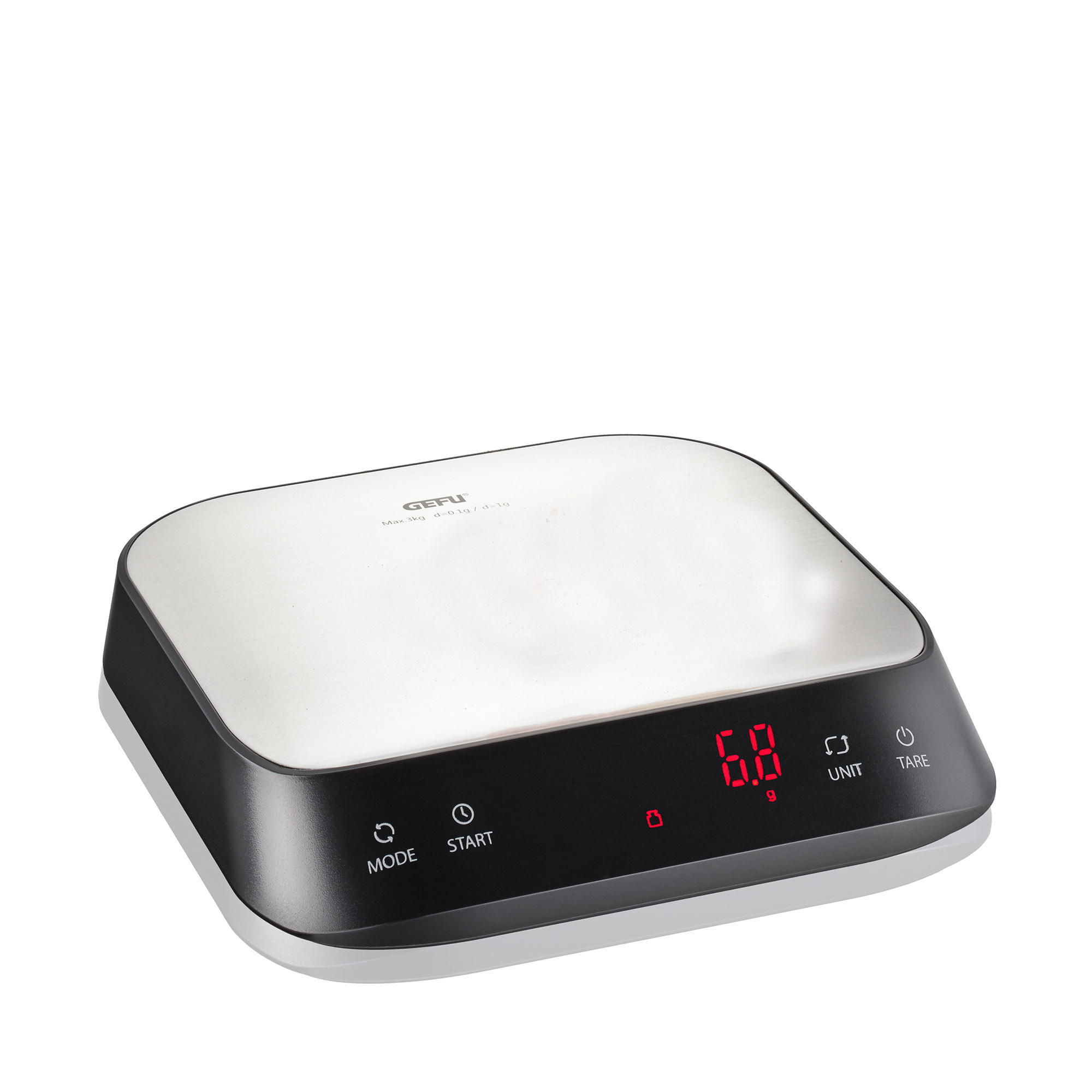 GEFU Küchenwaage Feinwaage PREZISO Messbereich 1g bis 3kg