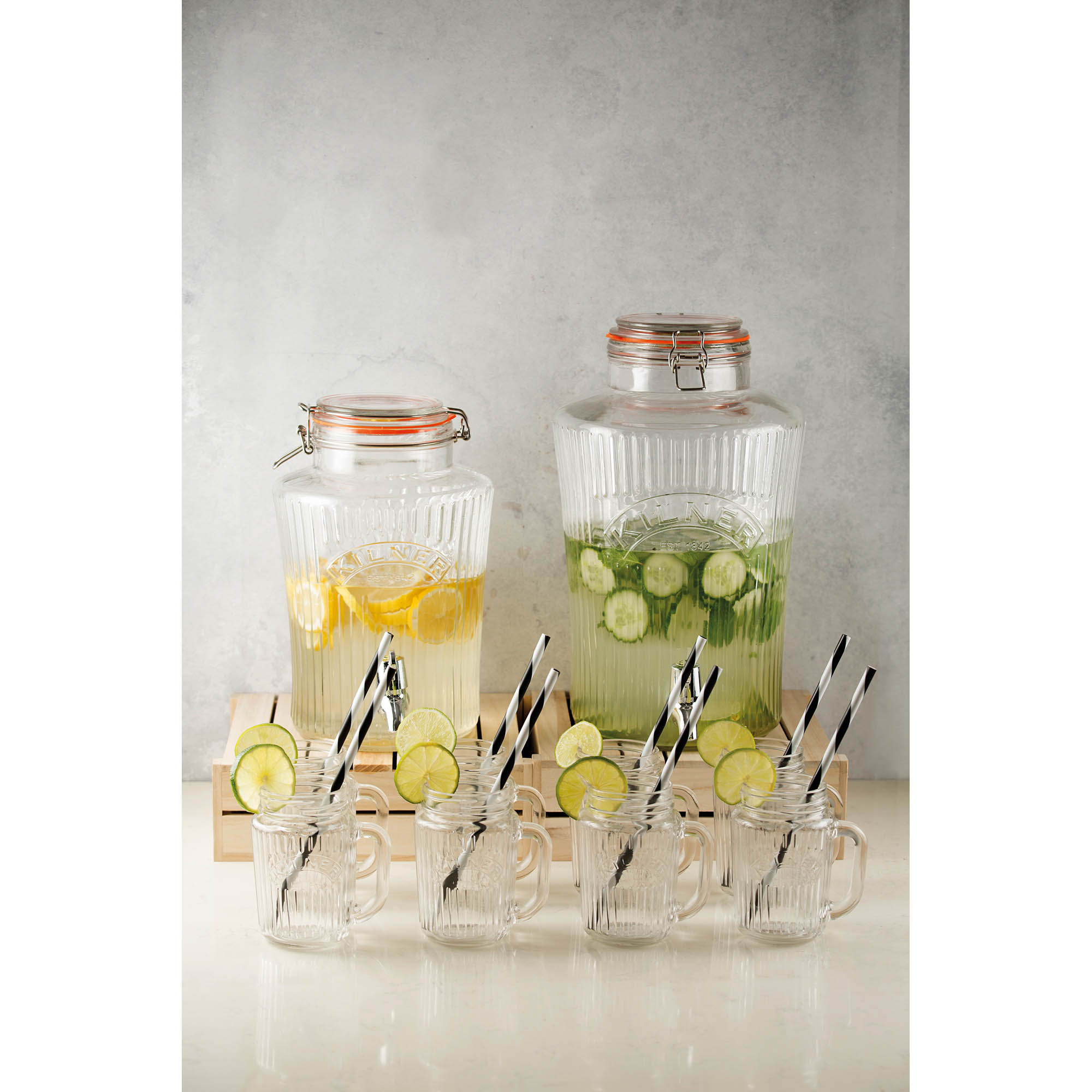 KILNER VINTAGE 5-litre drinks dispenser with swing-top lid and tap
