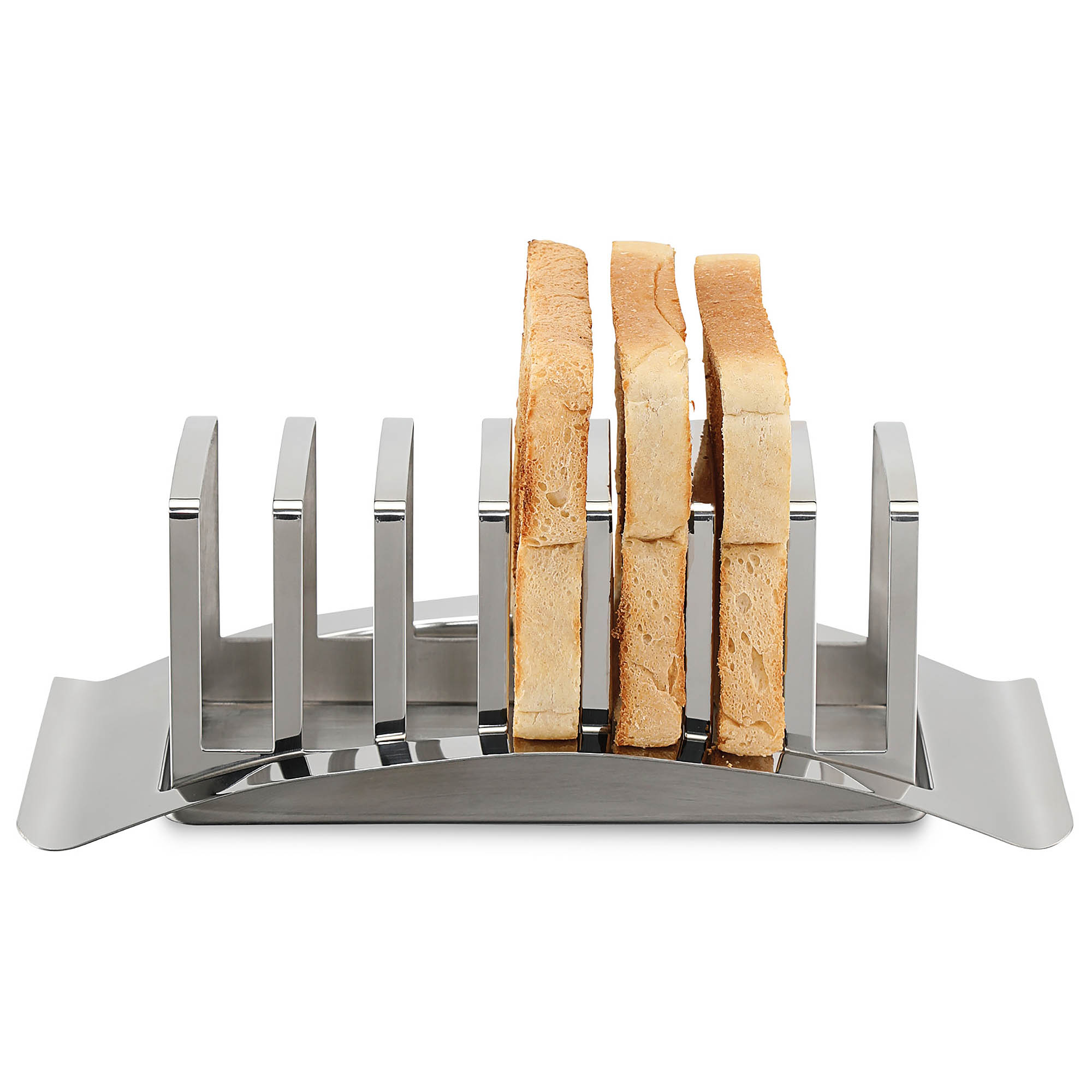 WEIS Toastständer Toasthalter aus Edelstahl mit Krümelauffangschale