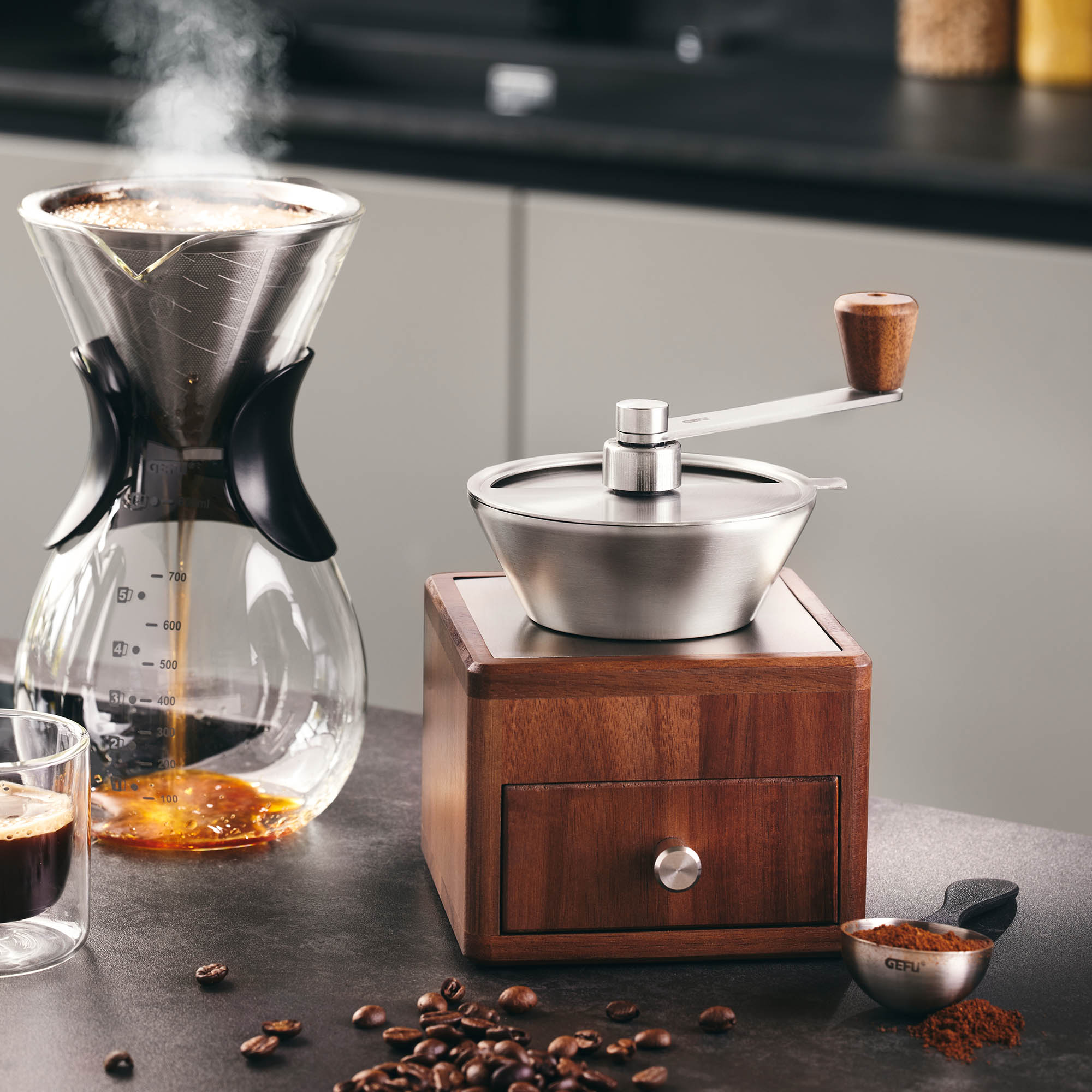 GEFU Kaffeemühle GIRO mit 11 Mahlstufen auch für Espresso