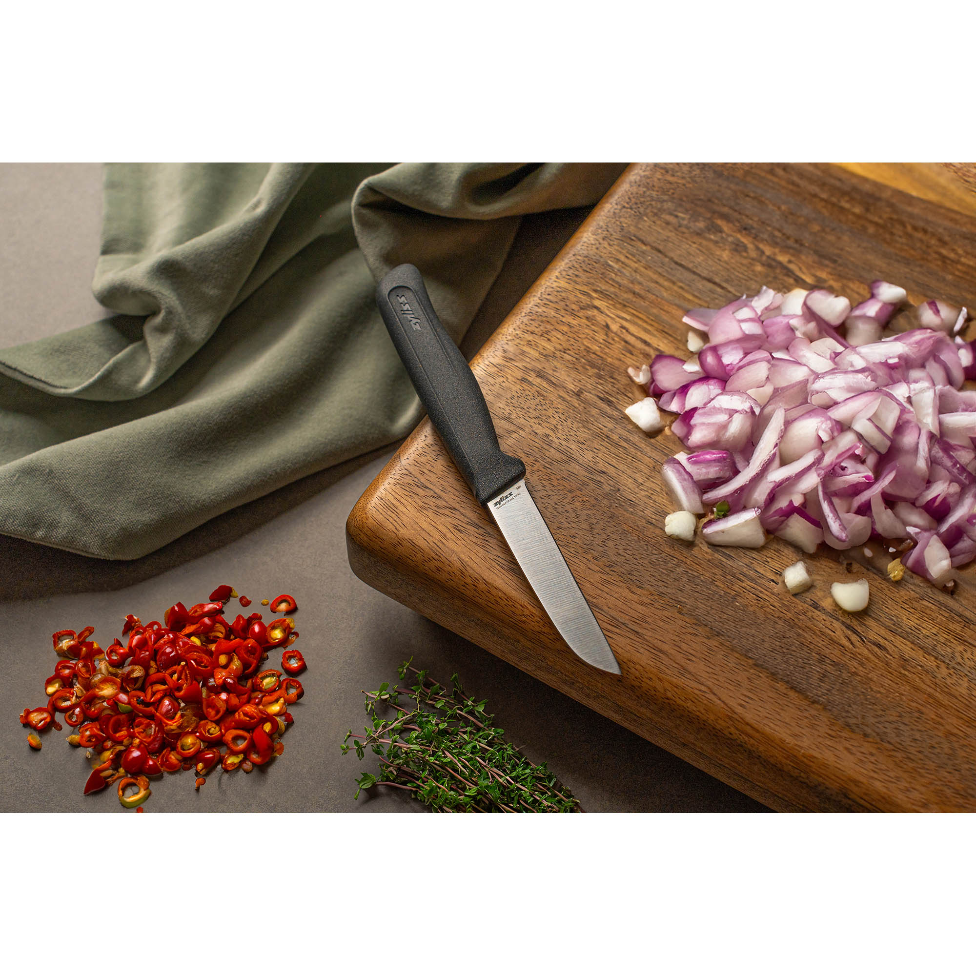 ZYLISS Vegetable Knife, 9 cm blade length, handle made from wheat straw-based plastic