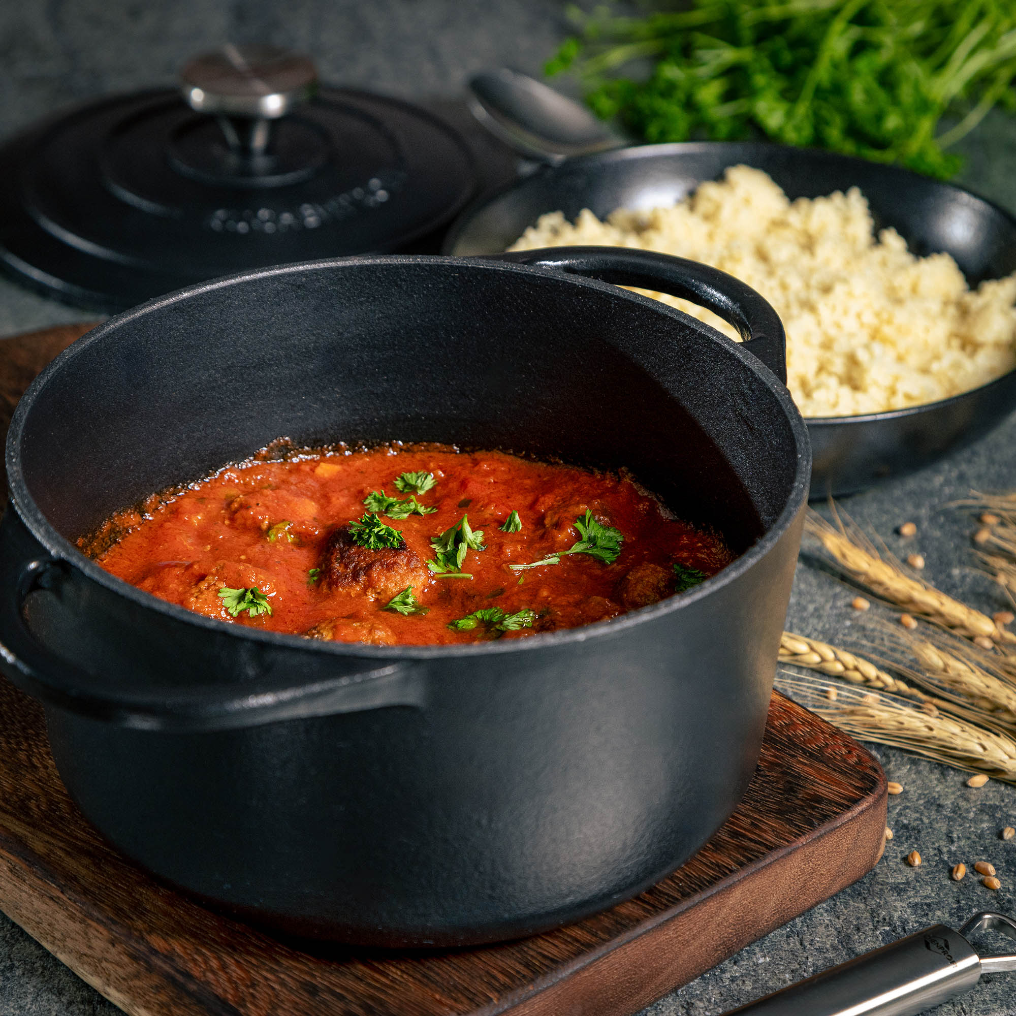 KÜCHENPROFI roasting pan PROVENCE 22 cm BLACK 3.2 litres
