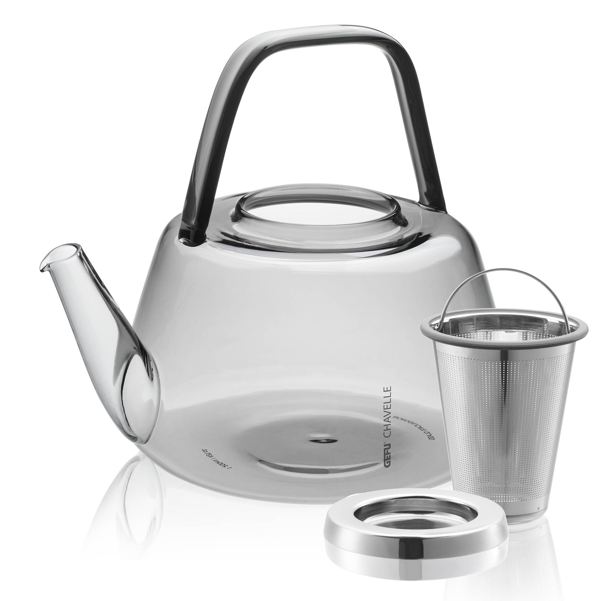 GEFU Teekanne CHAVELLE mit Edelstahl-Teesieb 1,2 Liter für ca. 6 Tassen