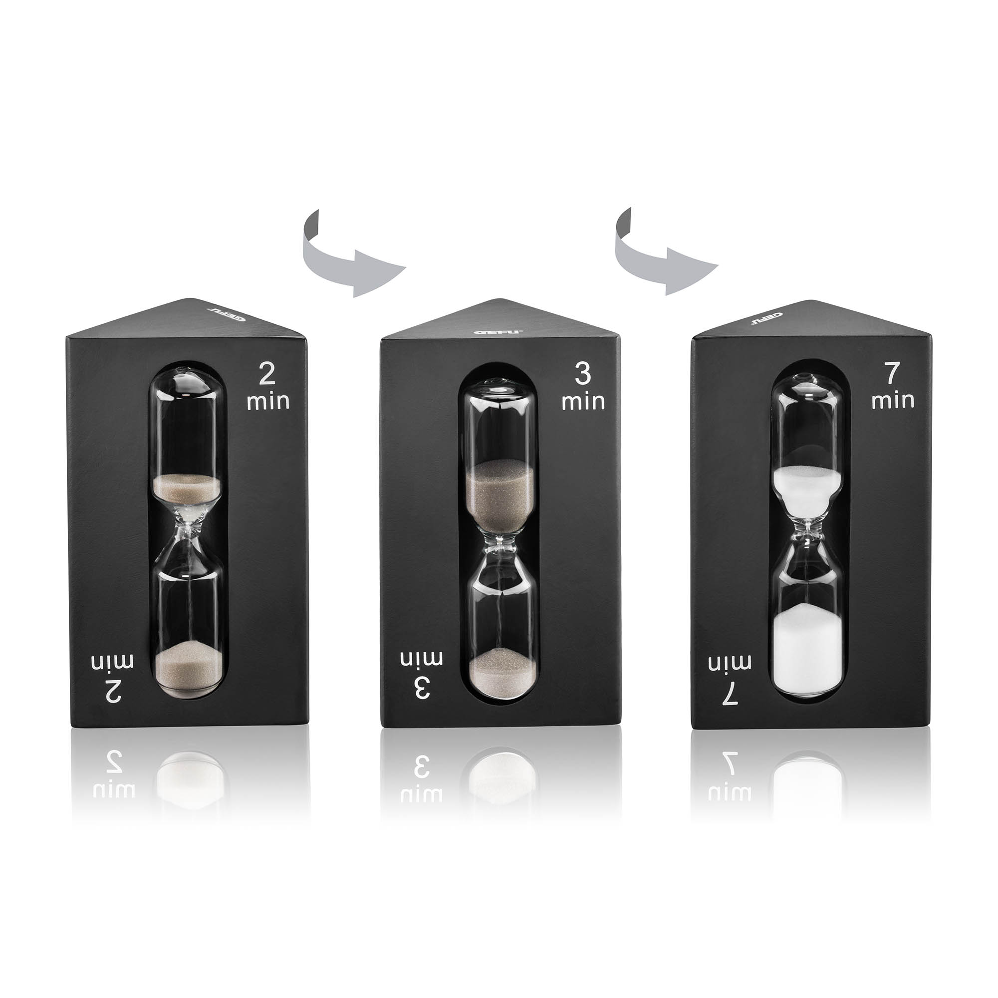 GEFU Tee-Sanduhr Eieruhr Timer SANDO für 2 / 3 / 7 Minuten