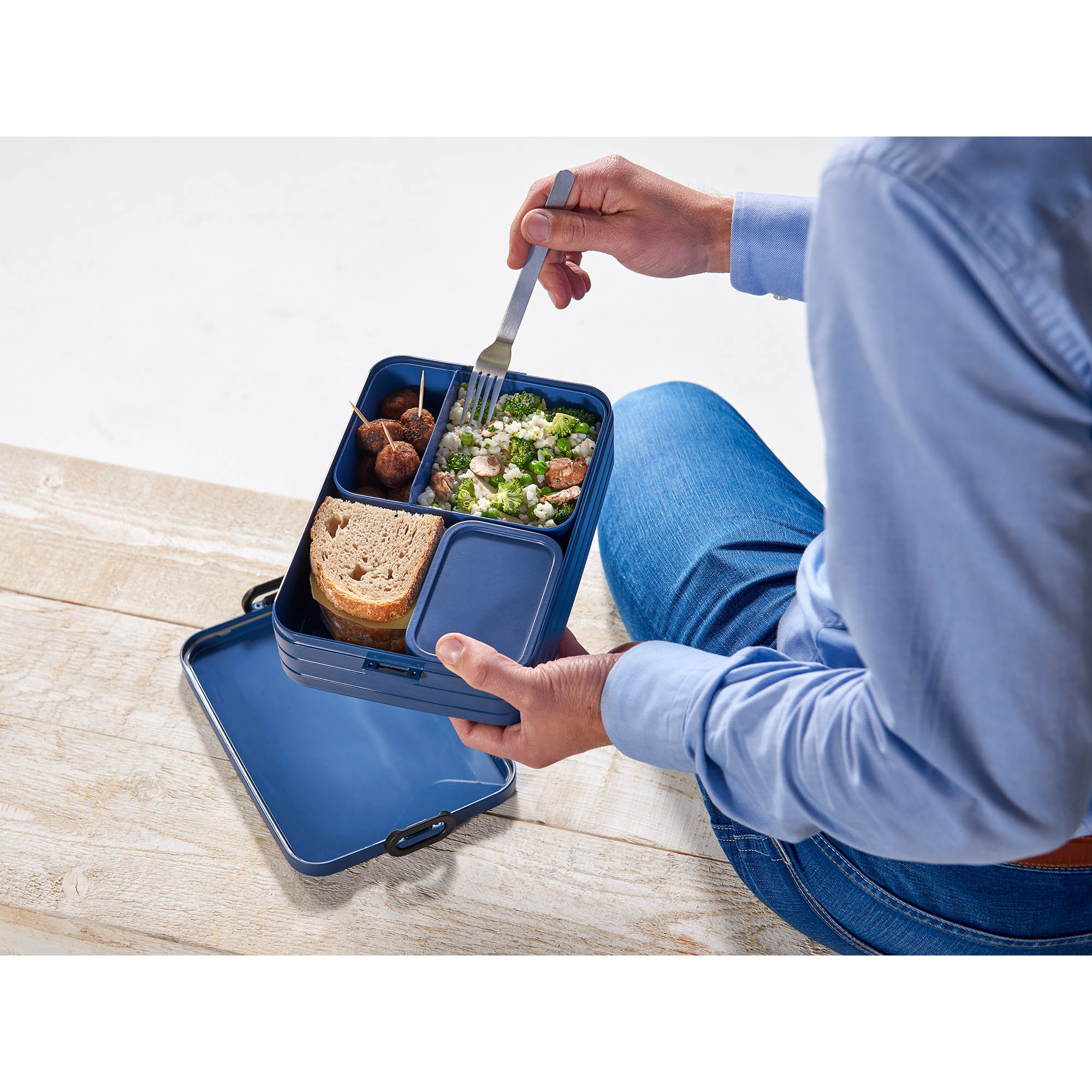 MEPAL Bento Lunchbox TAKE A BREAK 1.5 litre nordic blue