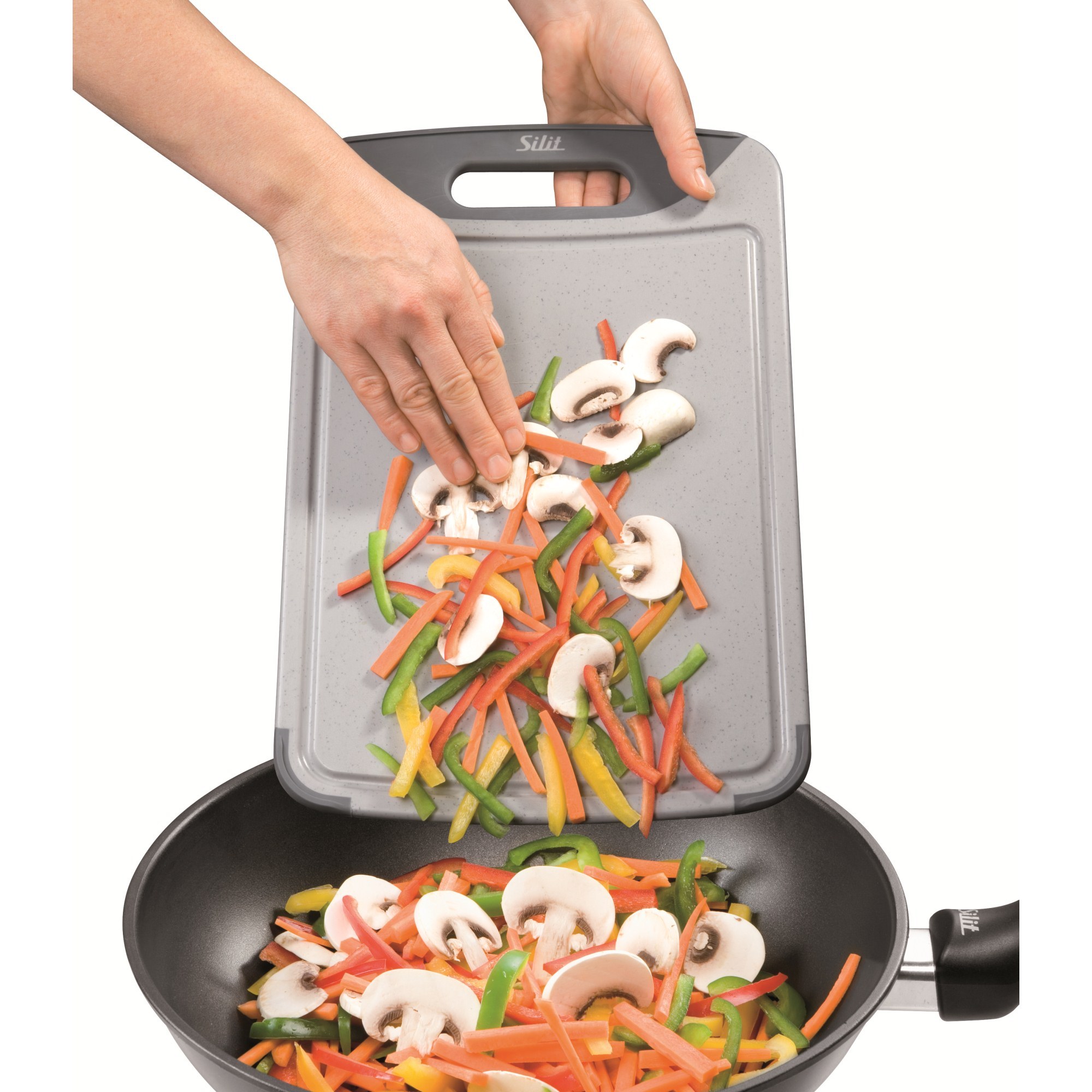 SILIT Schneidbrett  MAXI 45 x 30 cm Kunststoff grau