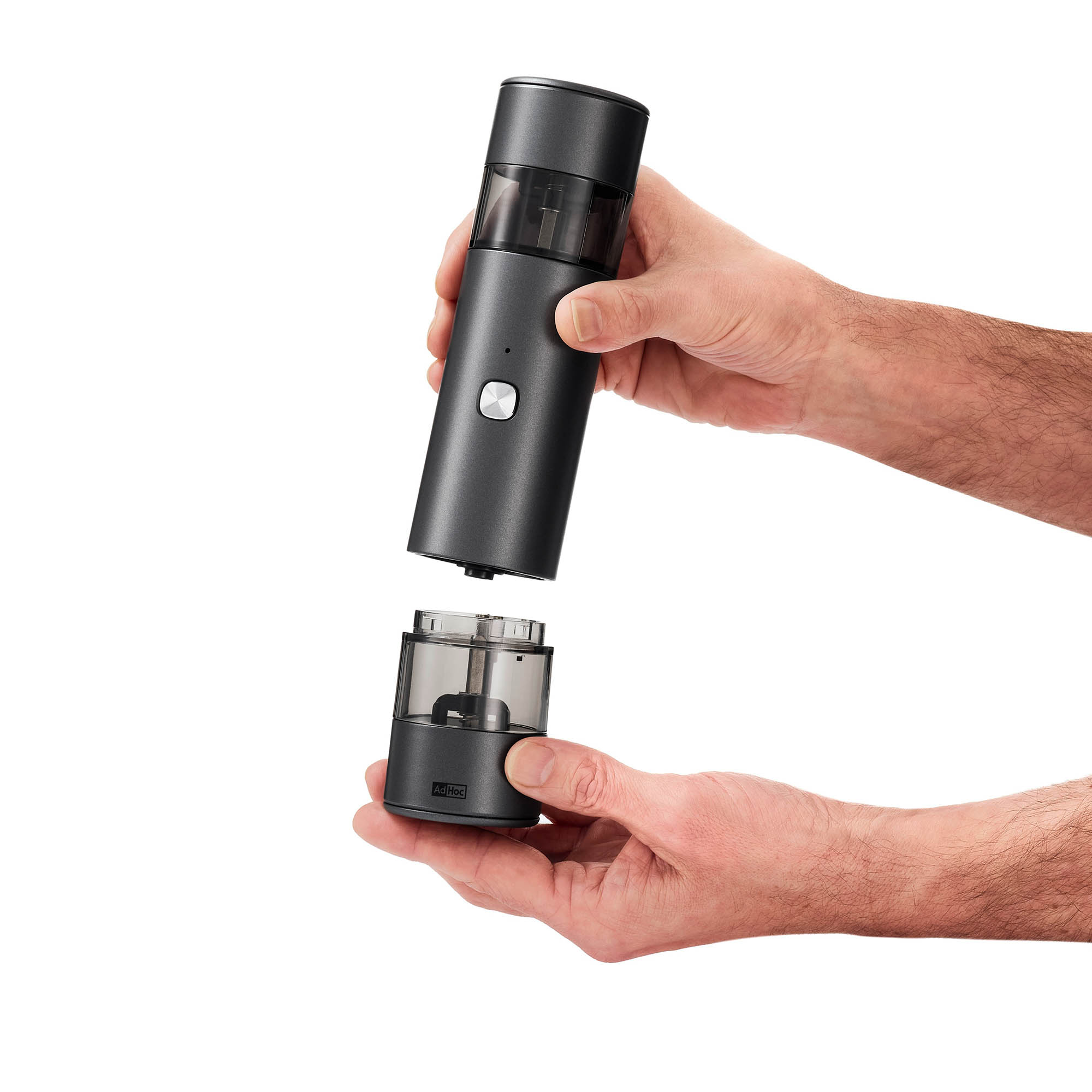 AdHoc Elektrische Pfeffer- / Salz-Doppelmühle i.MILL DUO 23,5 cm Edelstahl poliert