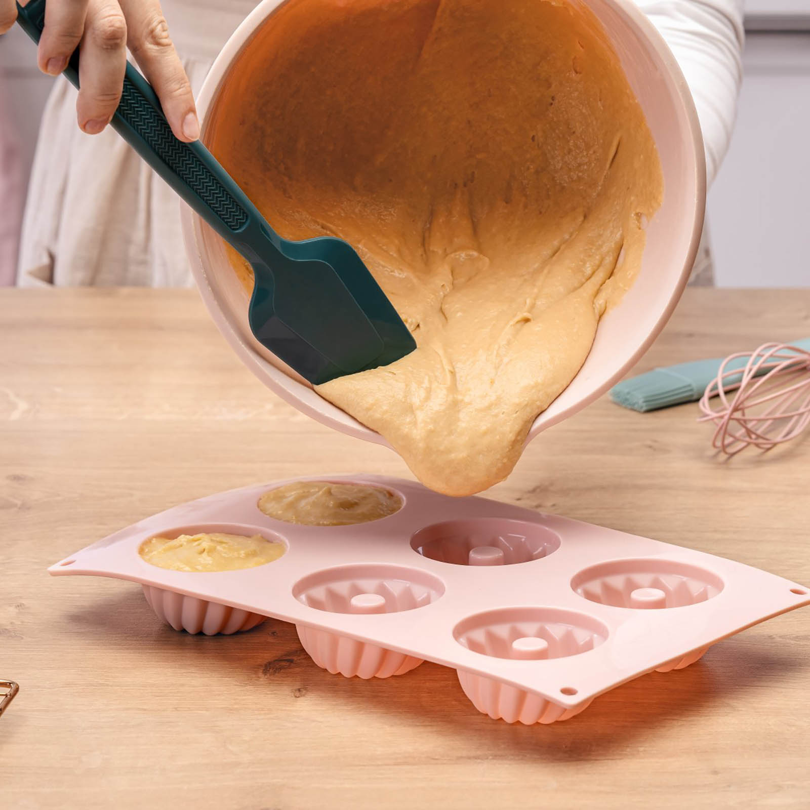 DR.OETKER silicone baking tin MINI-GUGELHUPF for 6 mini bundt cakes