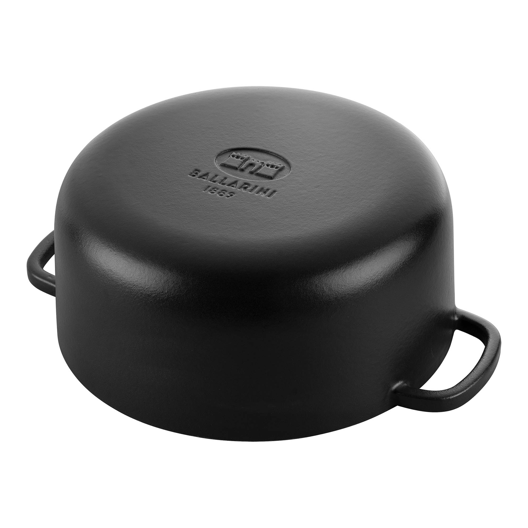 BALLARINI Cocotte BELLAMONTE 28 cm rund 7,0 Liter Bräter aus Gusseisen schwarz