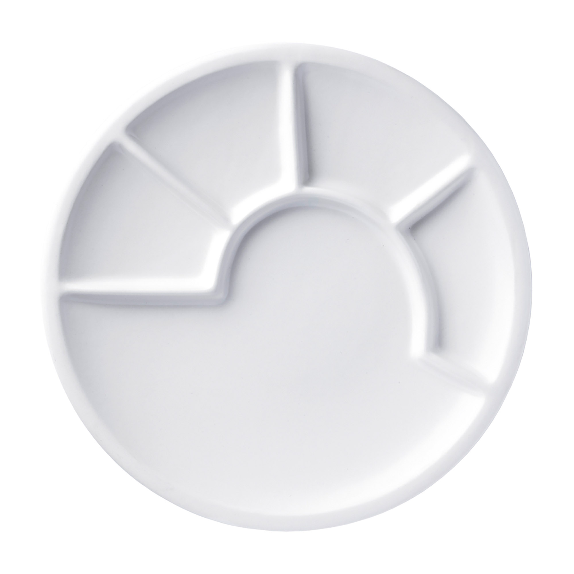 SPRING Fondue-Teller Abteil-Teller Keramik weiß 24 cm