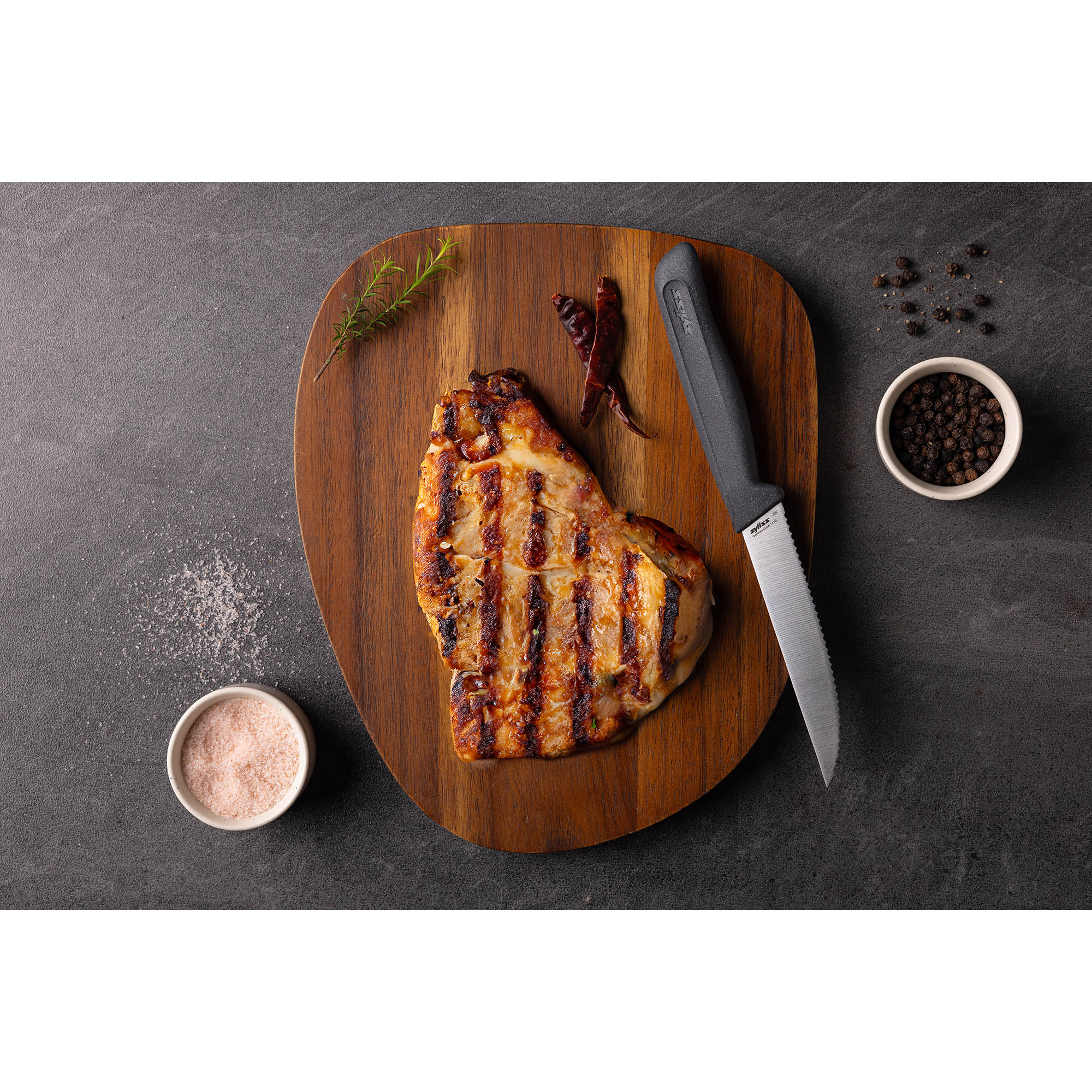 ZYLISS Steakmesser 11 cm Klingenlänge, Griff aus Weizenstroh-Kunststoff