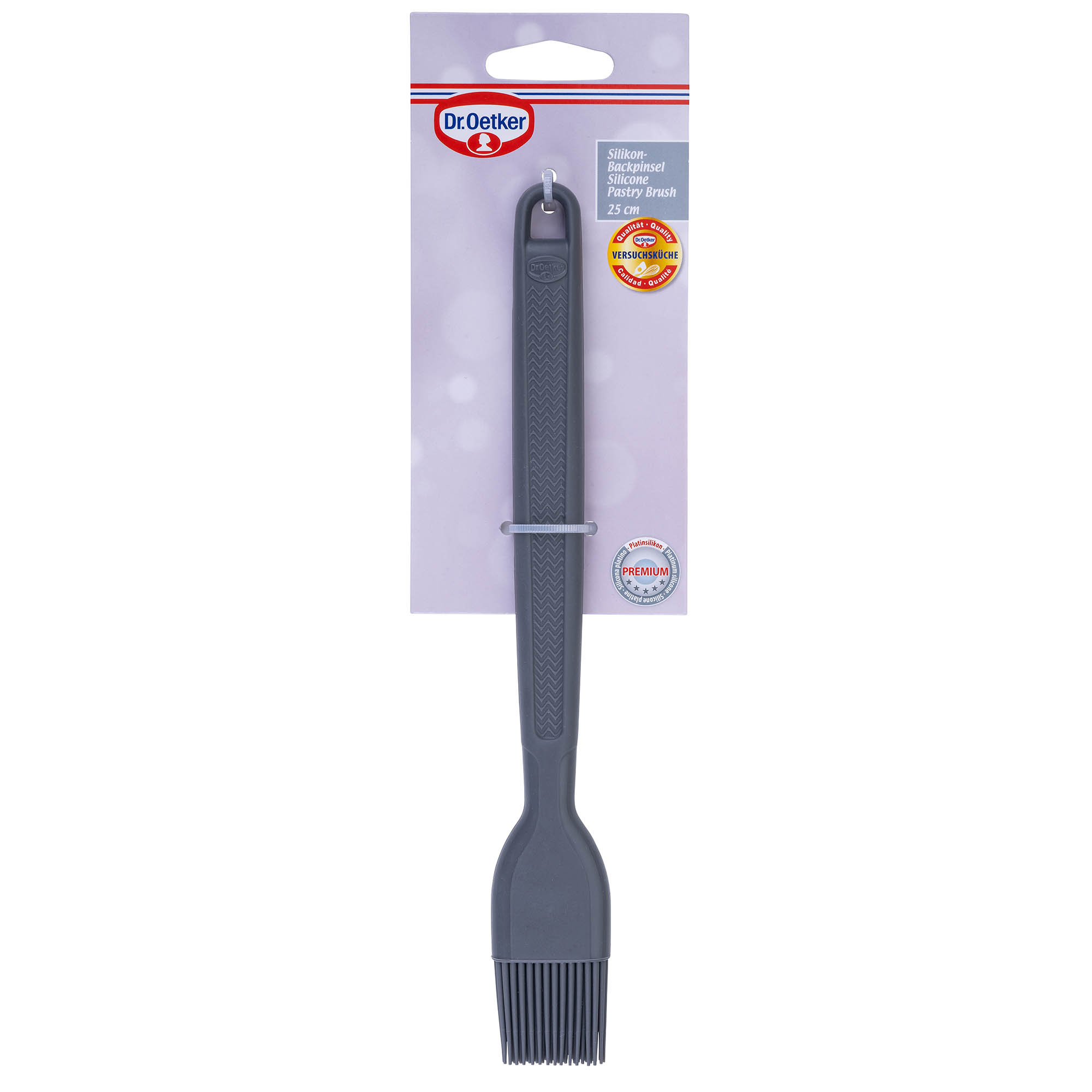 DR.OETKER Backpinsel Marinierpinsel aus Silikon 25 cm grau