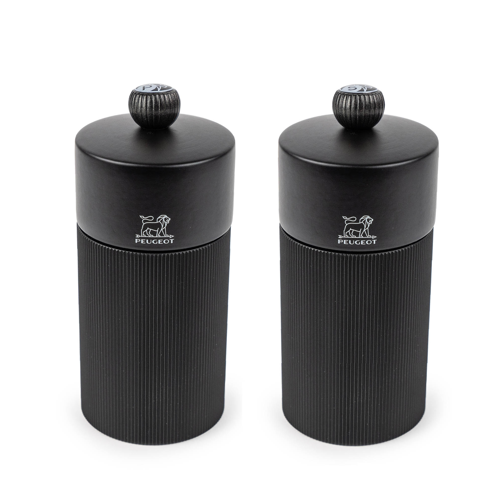 PEUGEOT Geschenkbox NIGHT CHIC Set Salzmühle Pfeffermühle LINE Z schwarz 12 cm