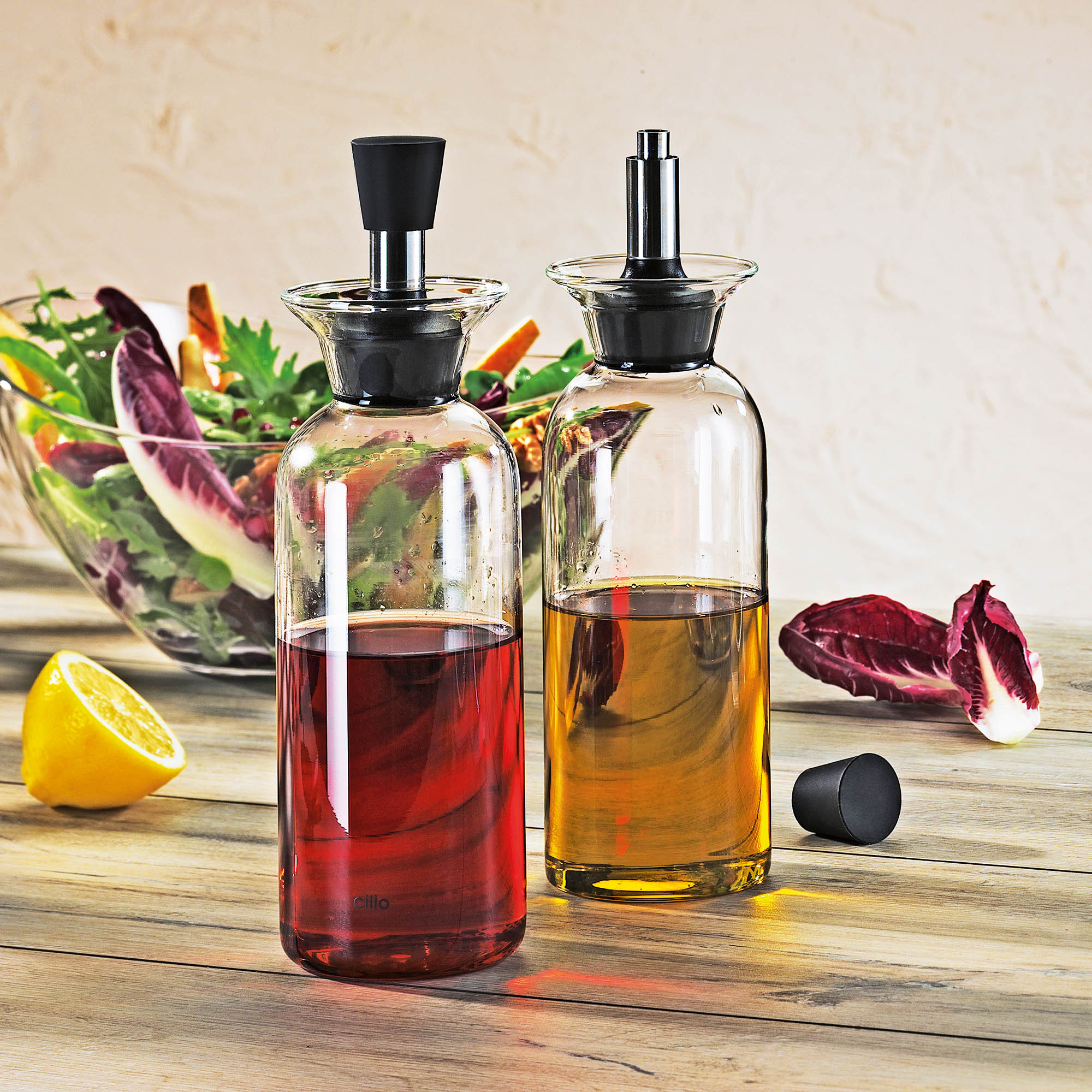 CILIO Essig-/Ölflasche LIGURIA 450 ml aus Borosilikatglas